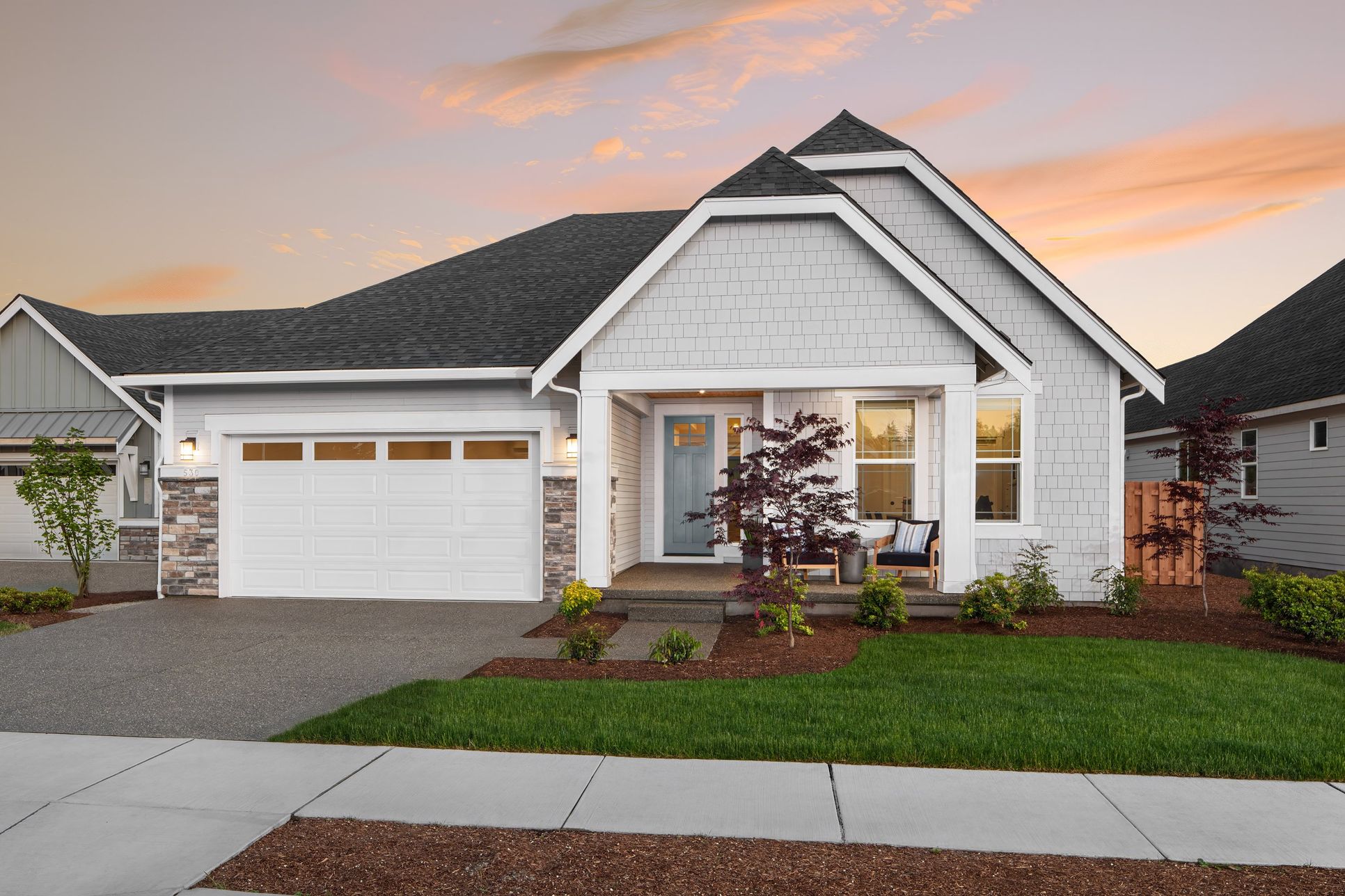 Summit View Plan 2267 Front Exterior Model Photography