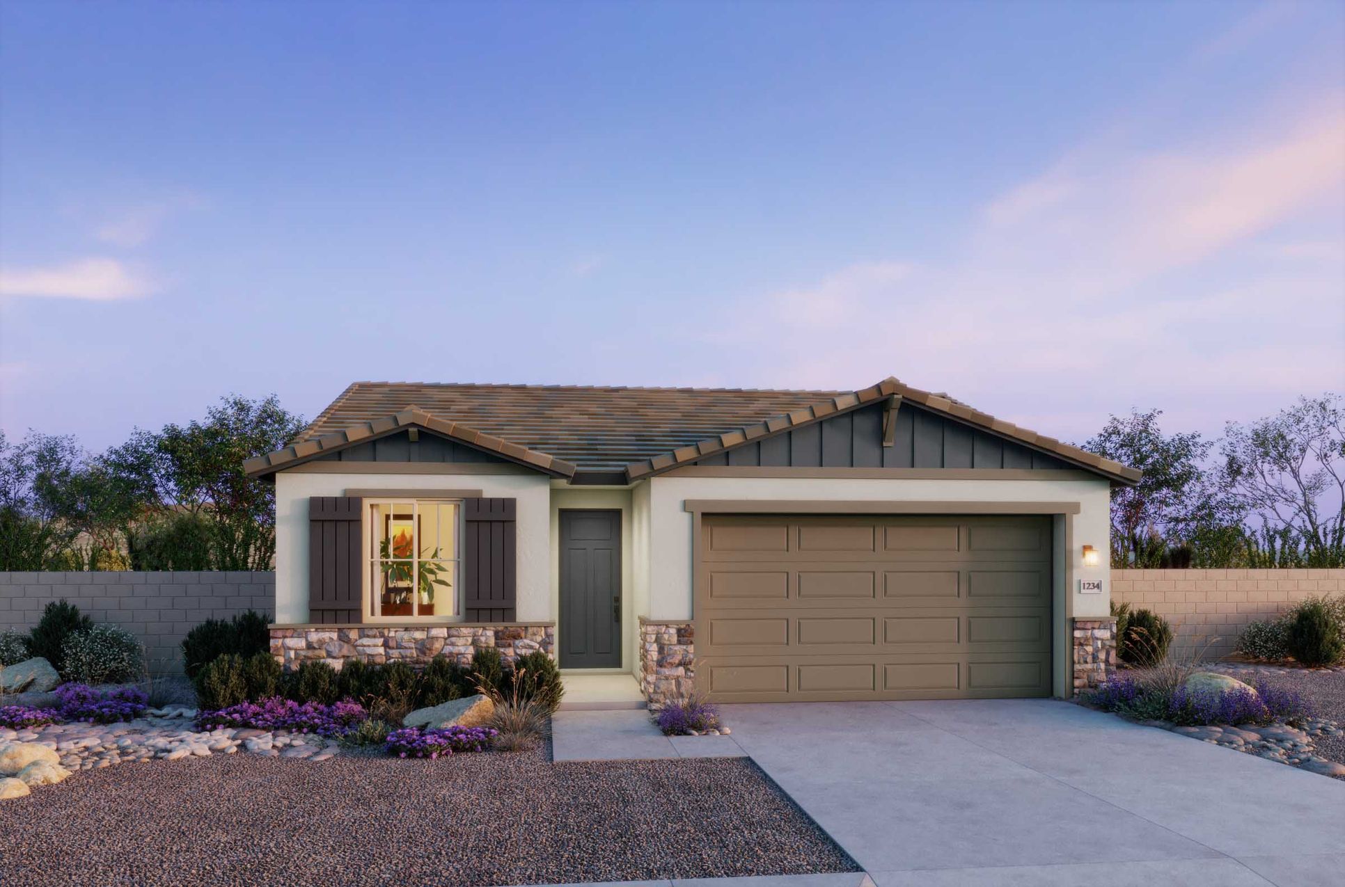 The Villas Collection at Frontera - Plan 3503 - Craftsman Elevation - Renderings