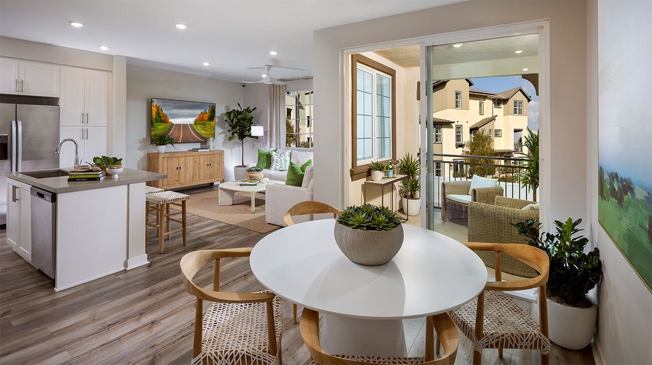 Hayes - Plan 1 - Dining and Great Room - Model Photography