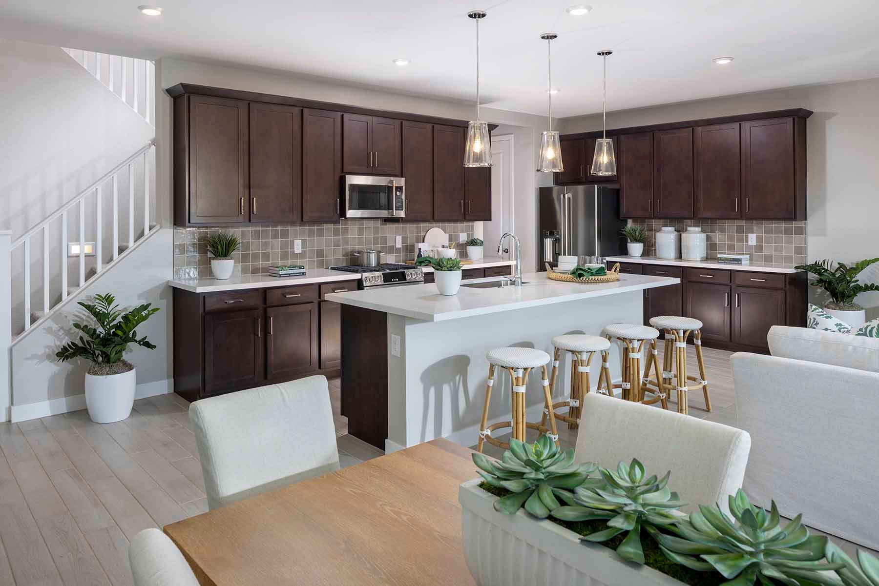 Aster at Union Park - Plan 2 - Kitchen Dining- Model Photography - 1800x1200