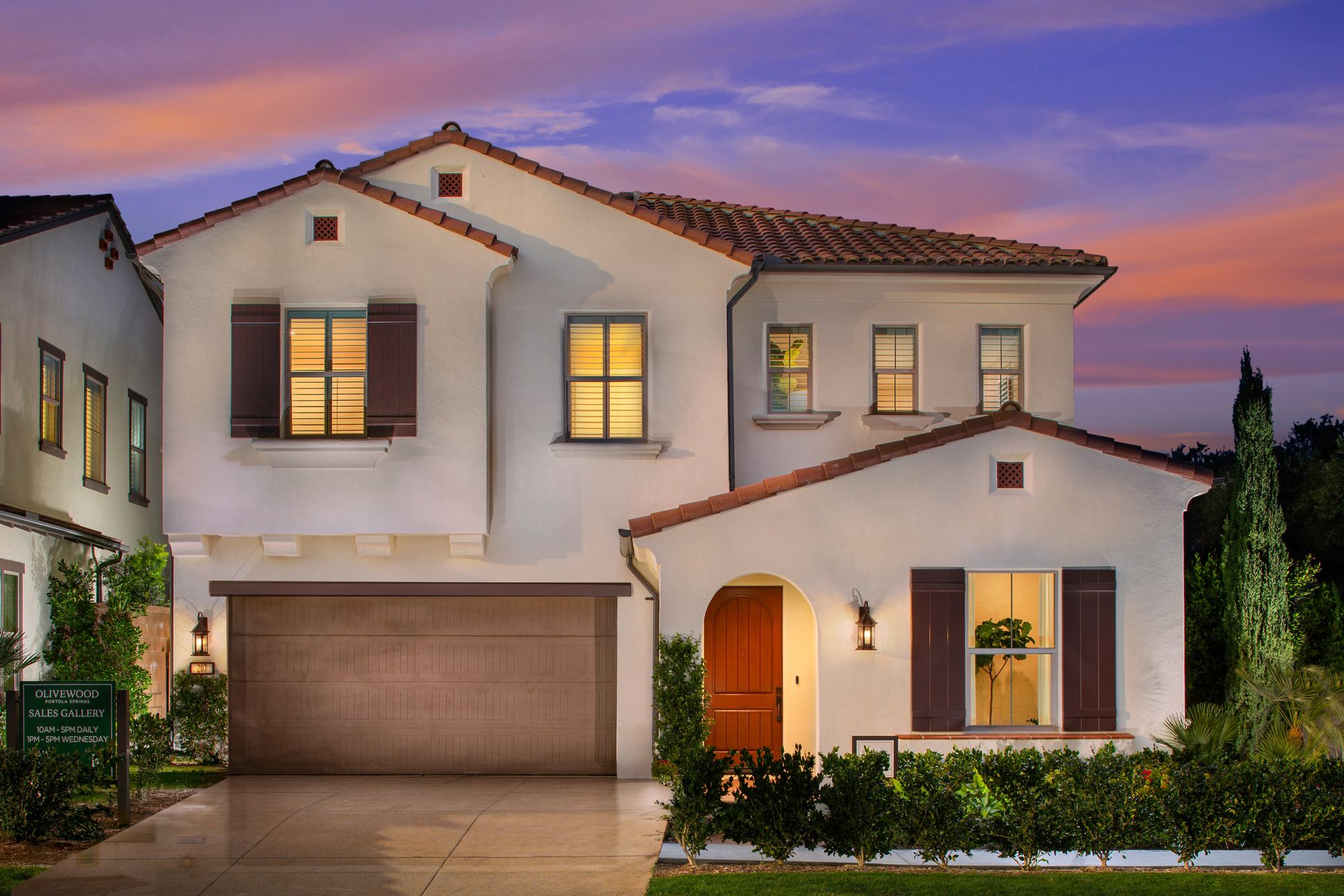 Olivewood at Portola Springs Plan 1 - Front Exterior with Garage - Model Photography
