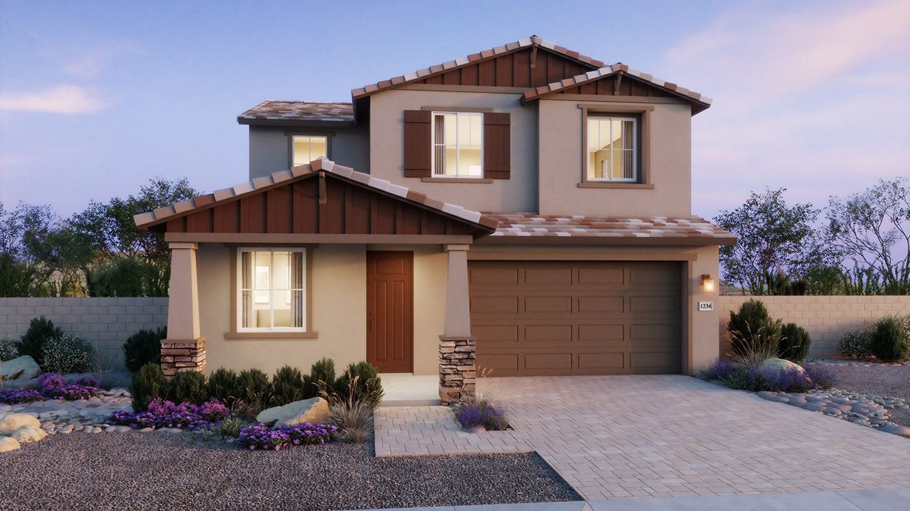 The Villas at North Creek - Plan 3506 - Craftsman Elevation - Renderings 1300x730