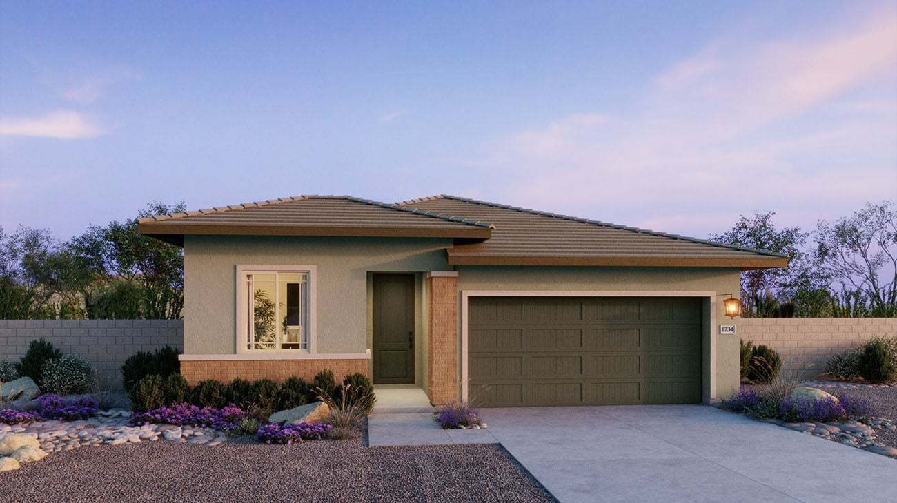 The Villas Collection at Copper Falls - Plan 3503 - Prairie Elevation - Renderings