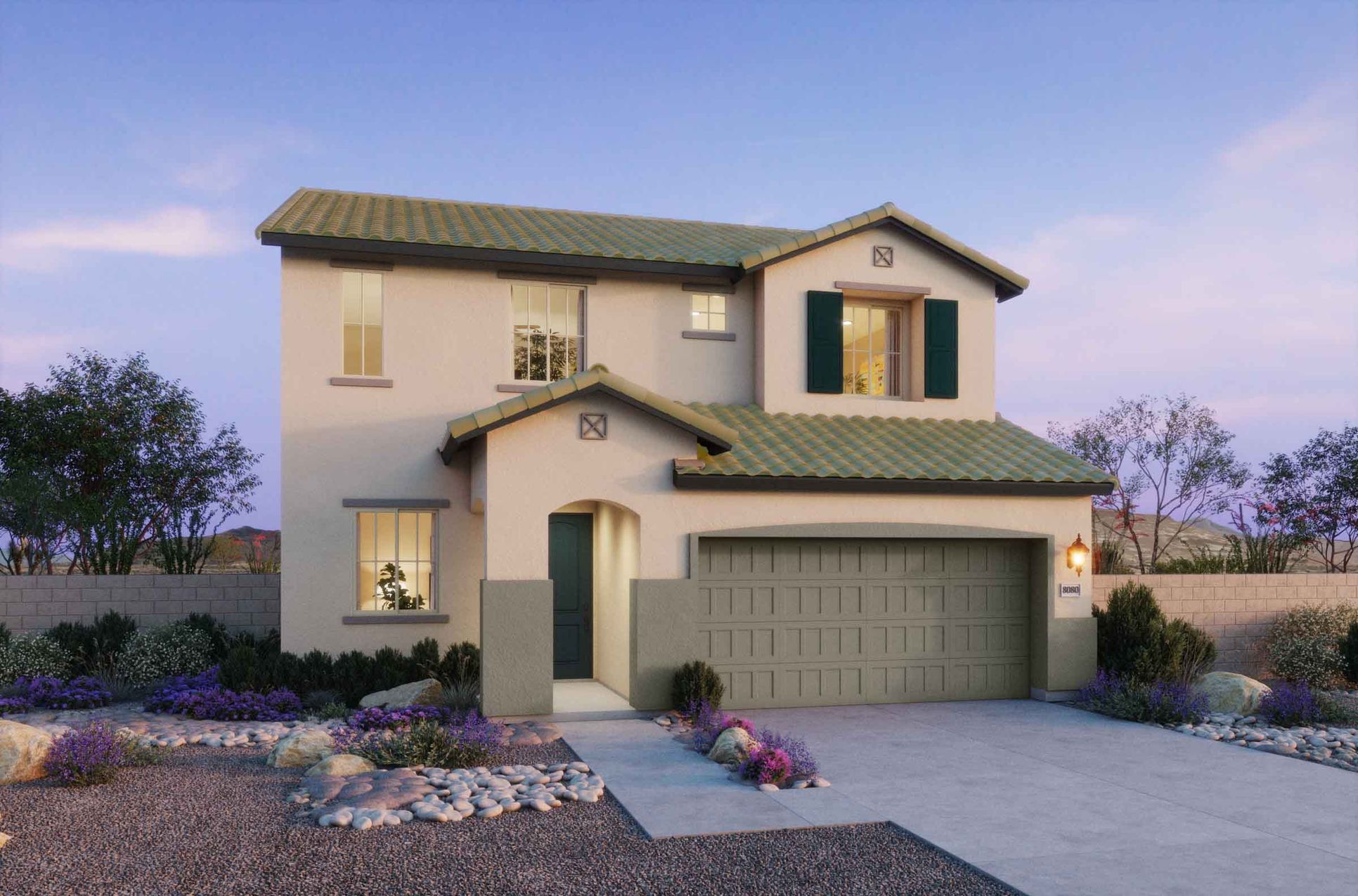 The Villas Collection at Copper Falls - Plan 3505- Spanish Elevation - Renderings