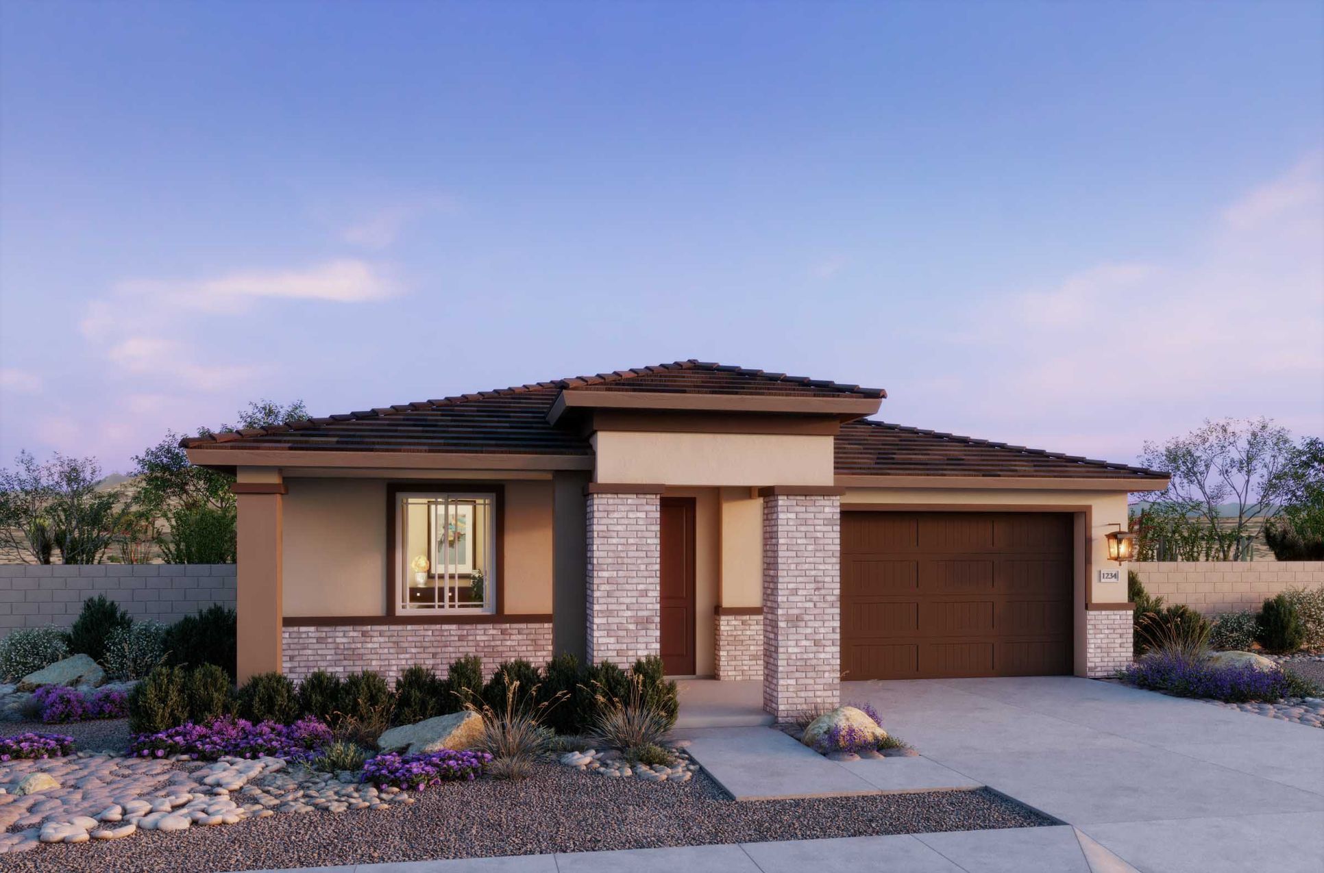 The Residences Collection at Frontera - Plan 4001 - Prairie Elevation - Renderings