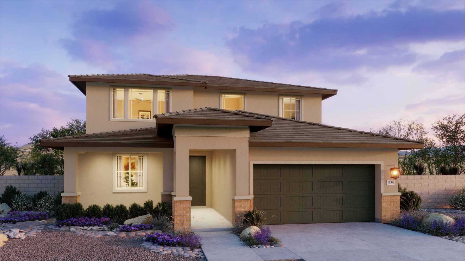 The Residences Collection at Copper Falls - Plan 4004 - Prairie Elevation - Renderings