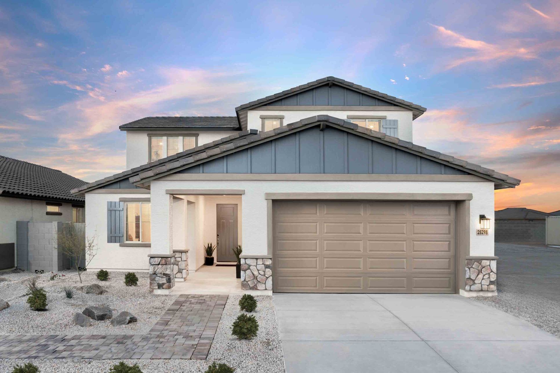 The Residences Collection at Copper Falls - Plan 4005 - Front Exterior- Model Photography