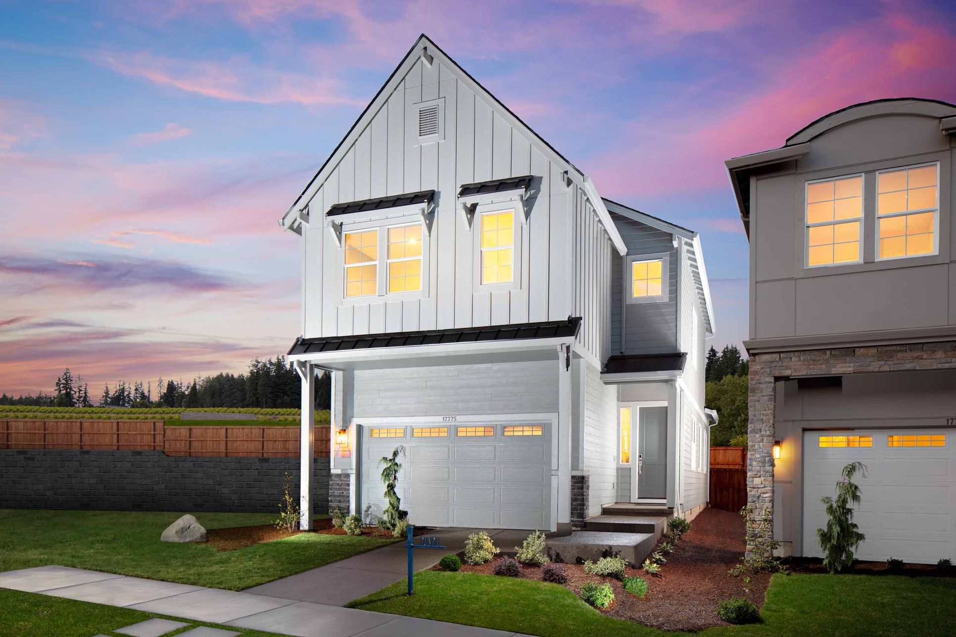 The Residences at The Vineyard - Dundee - Nighttime Exterior - Model Photography