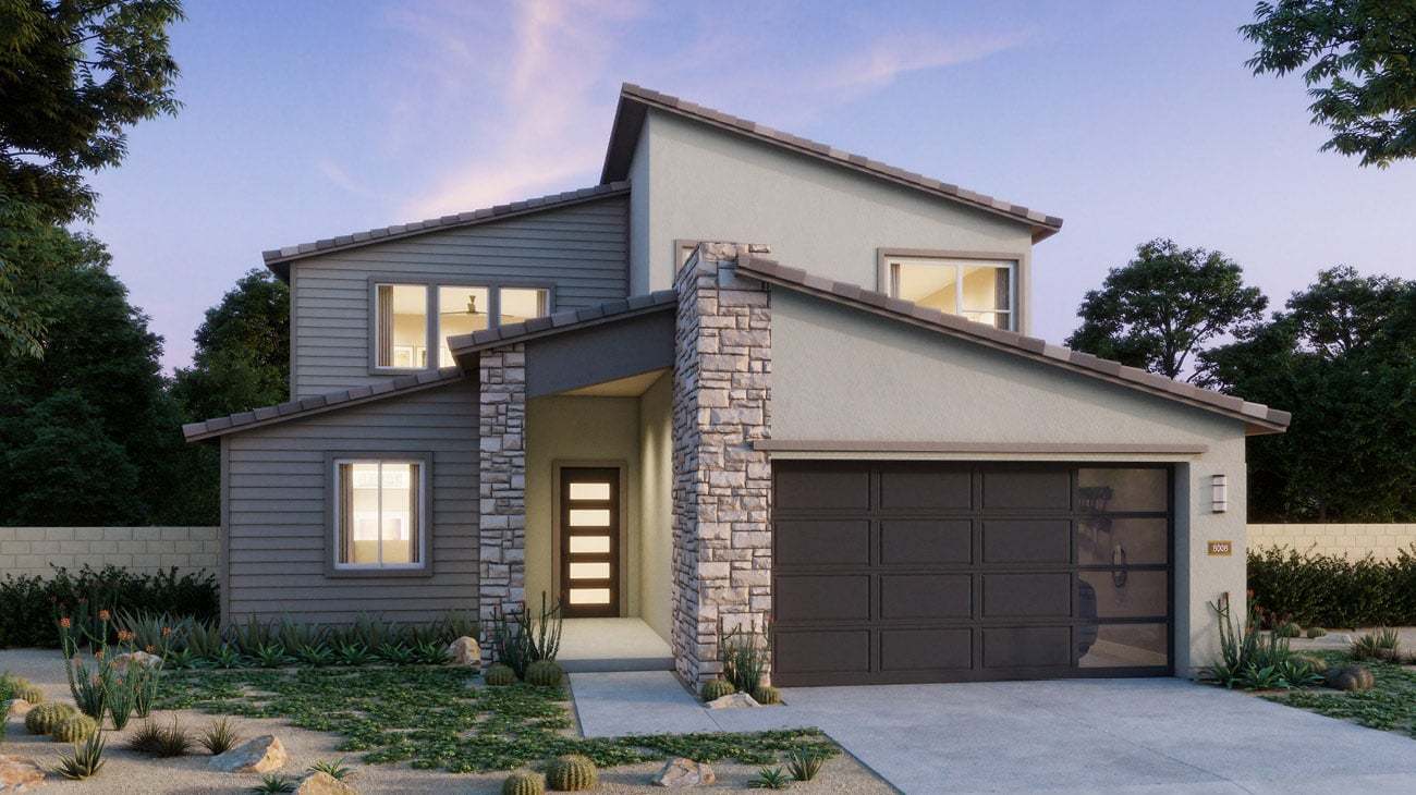 Teravalis - Plan 4005 D - Mid Century Modern - Exterior Rendering