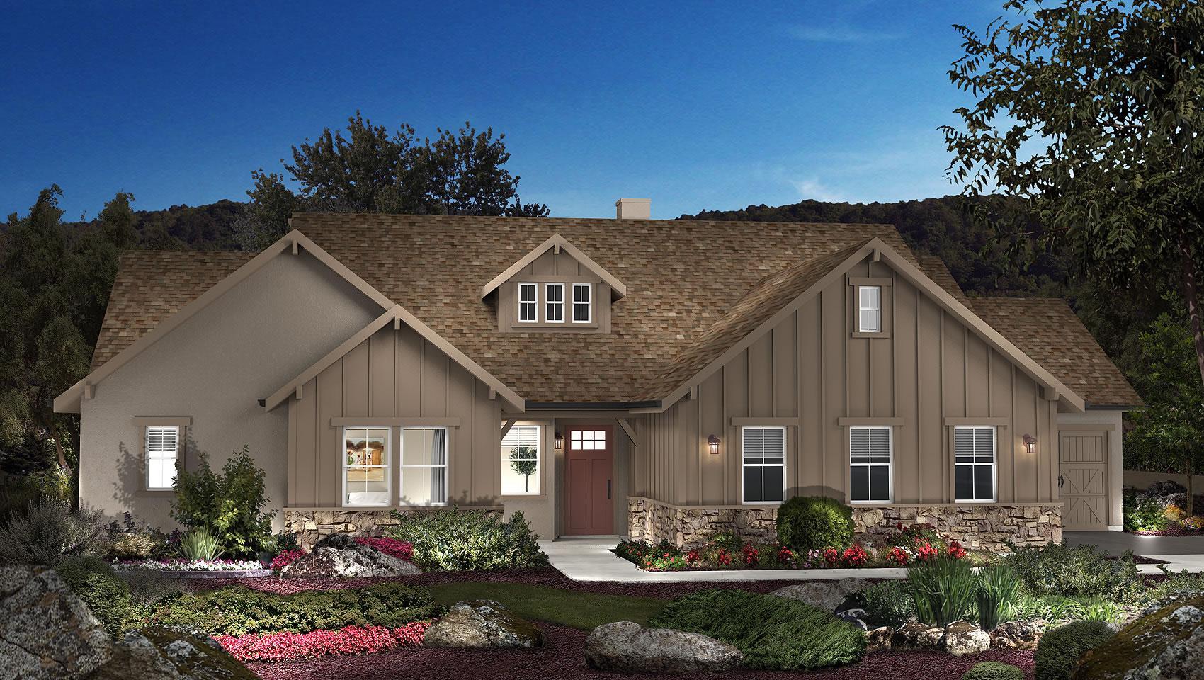 Elevation A - Western Ranch:Residence 1