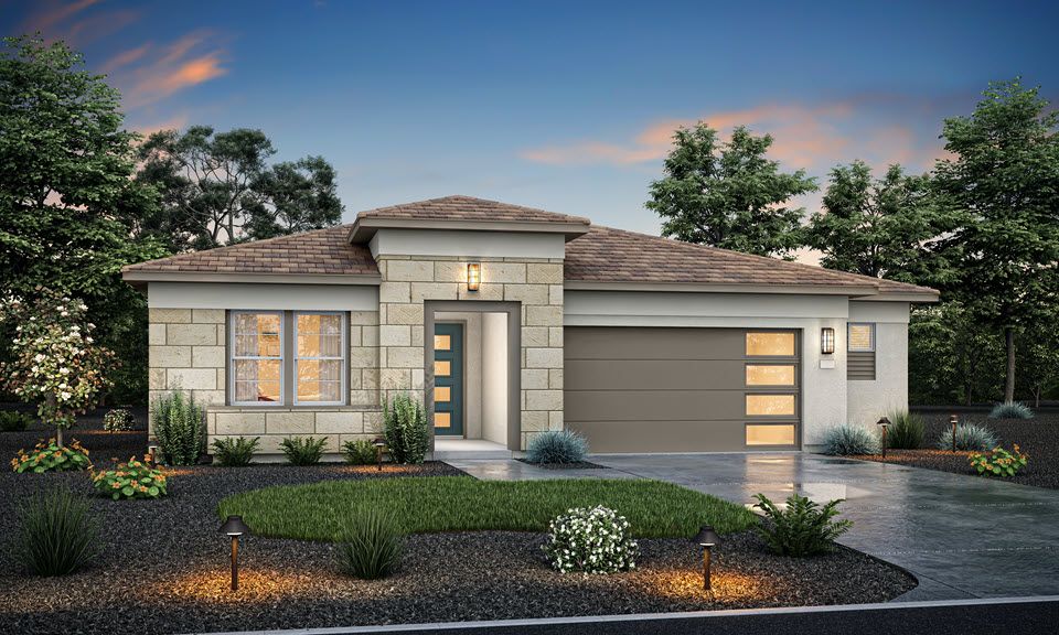 Elevation A - Modern Prairie:Plan 1