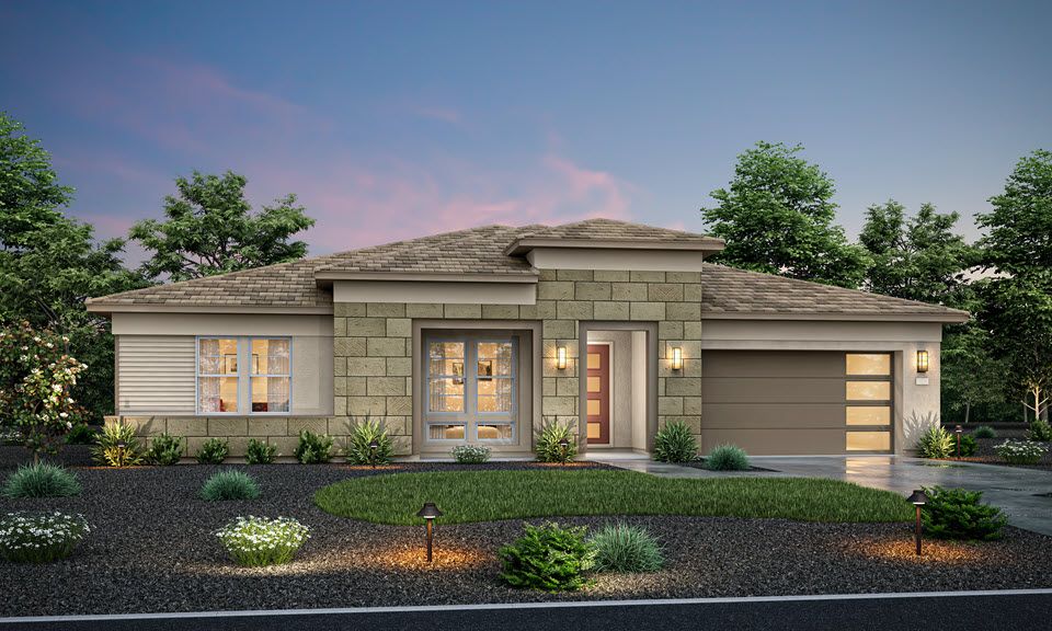 Elevation A - Modern Prairie:Plan 2