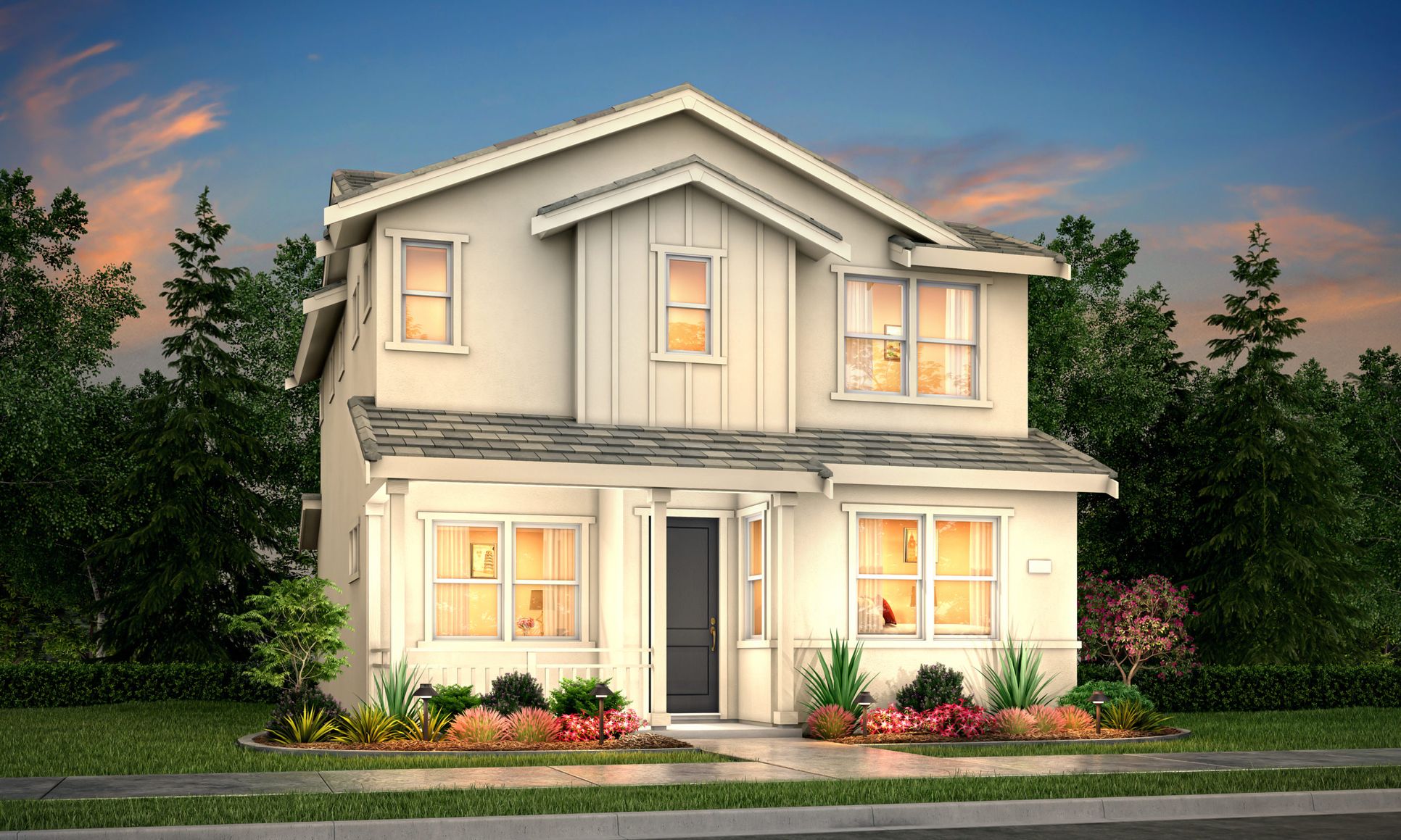 Elevation 1A - Farmhouse:Residence 1