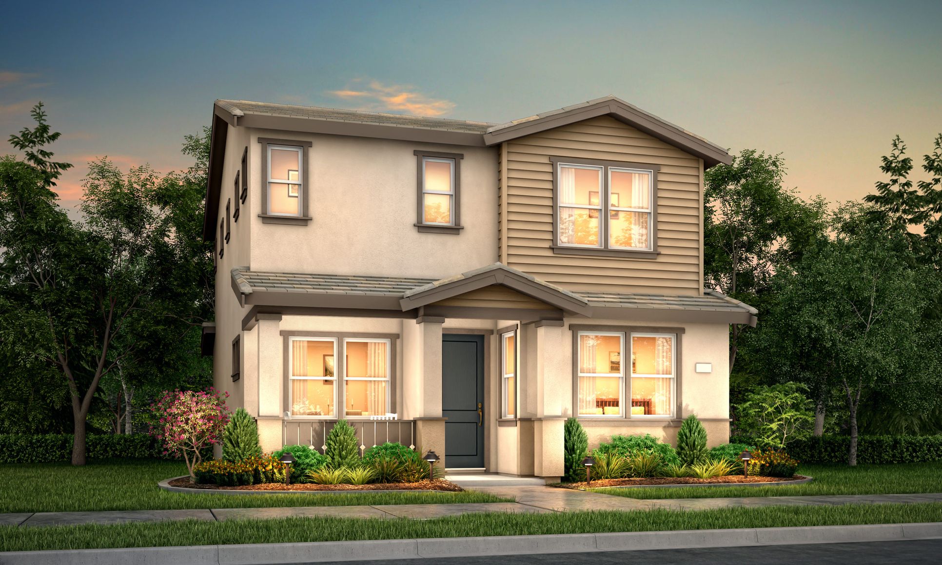 Elevation 1B - Craftsman:Residence 1