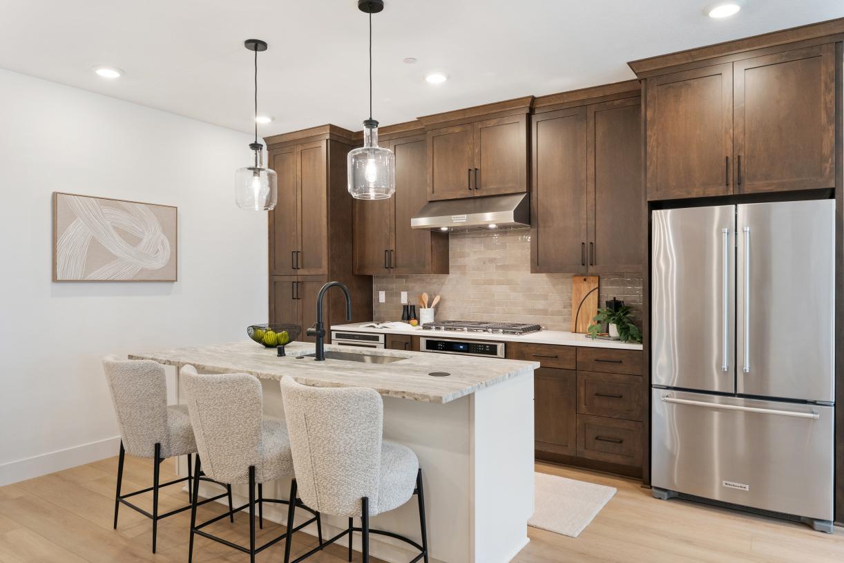 Elevation Image:Open-concept kitchen with large island