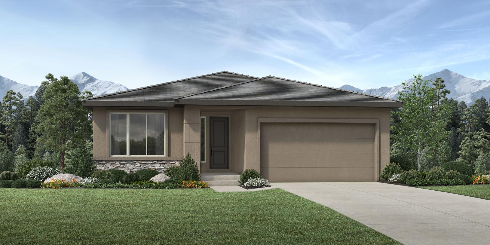 Elevation Image:Modern Ranch