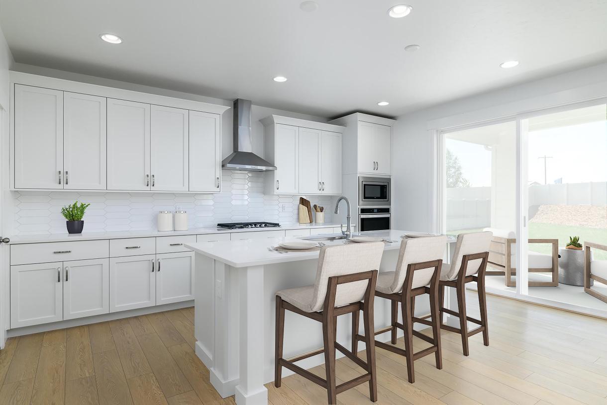 Elevation Image:Dream kitchen with large center island and gas cooktop
