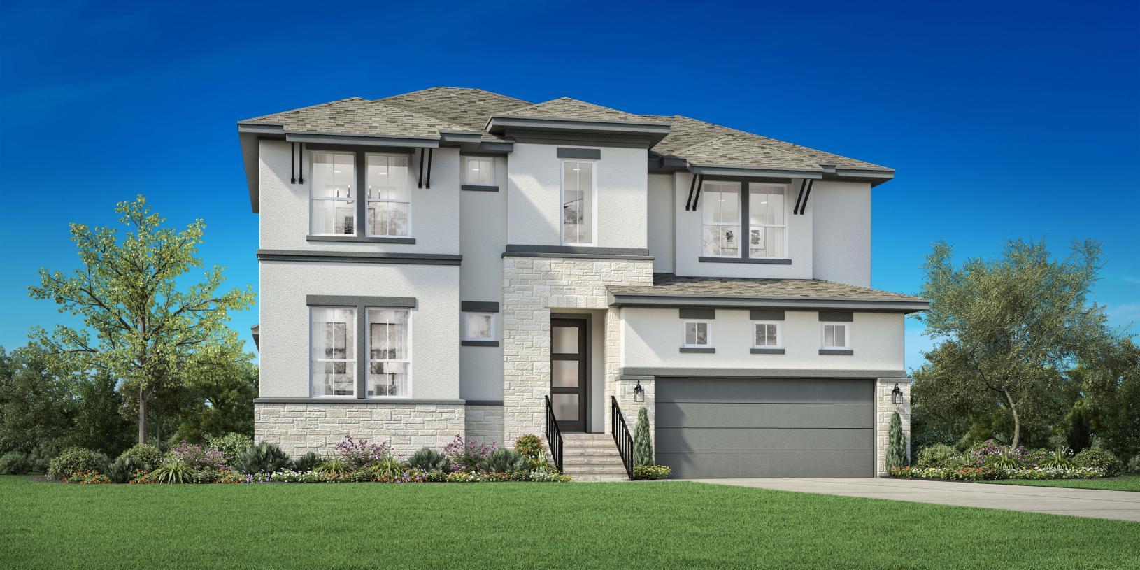 Elevation Image:Stunning stucco and stone exterior