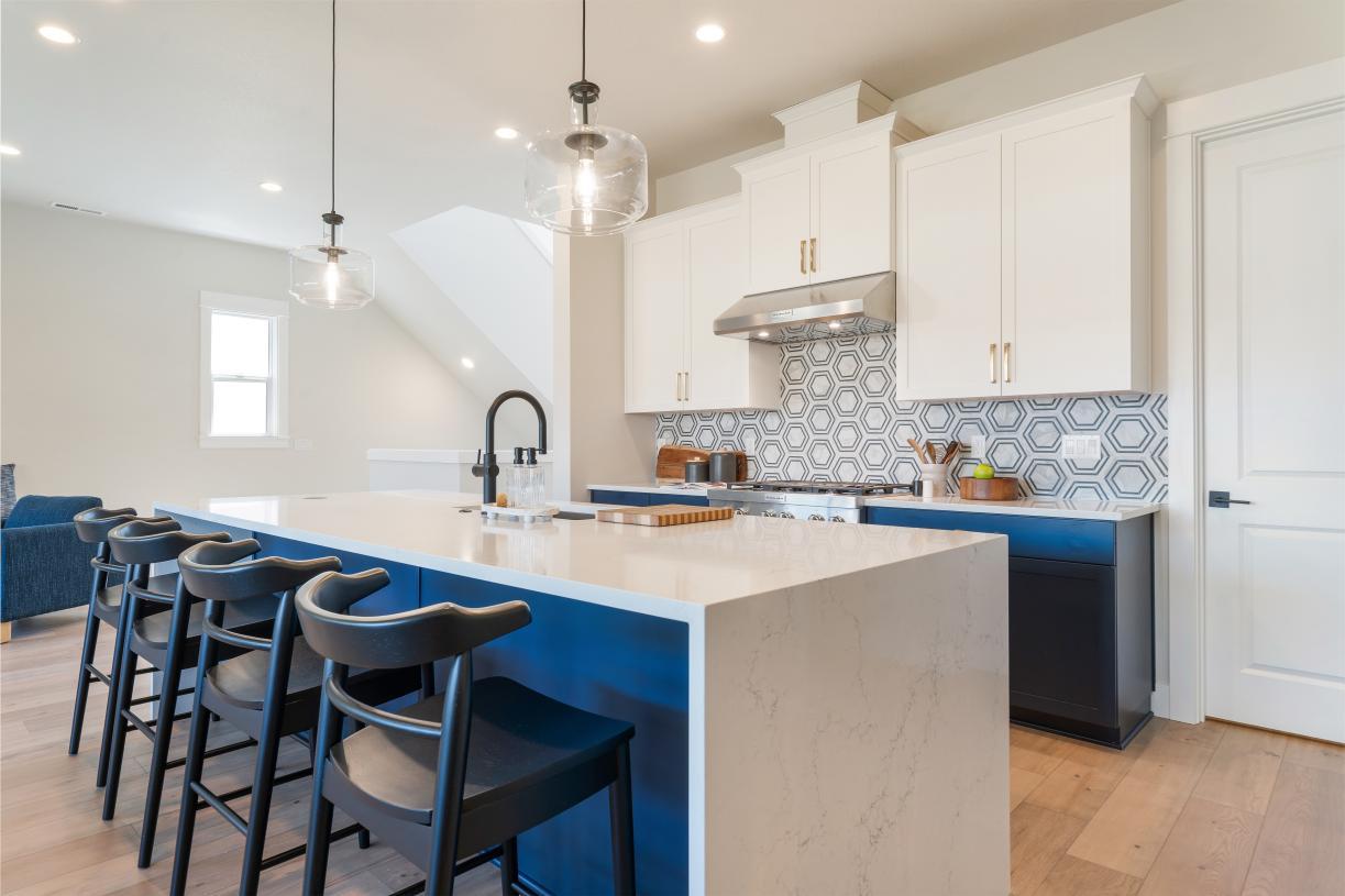 Elevation Image:Open-concept kitchen with large island and a breakfast bar