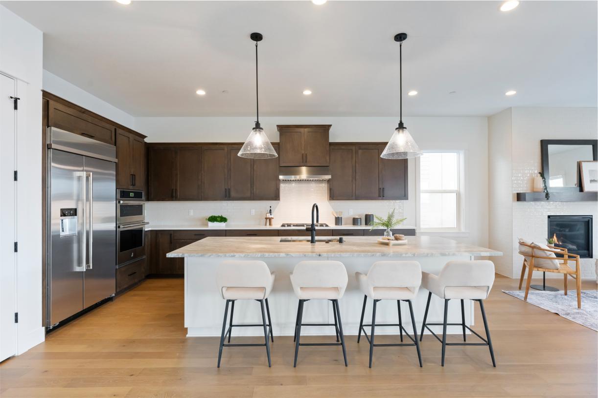 Elevation Image:Open-concept kitchen with large island and a breakfast bar