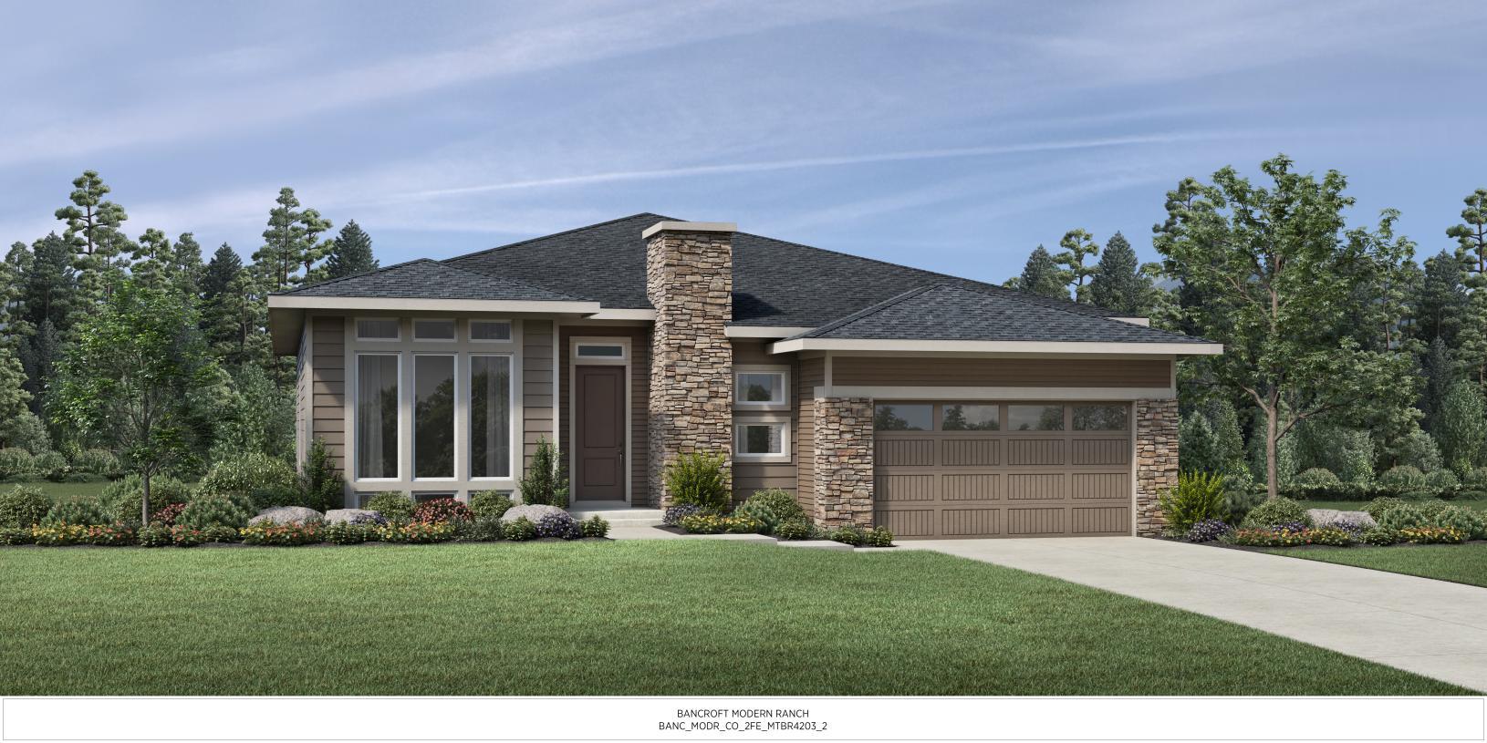 Elevation Image:Modern Ranch