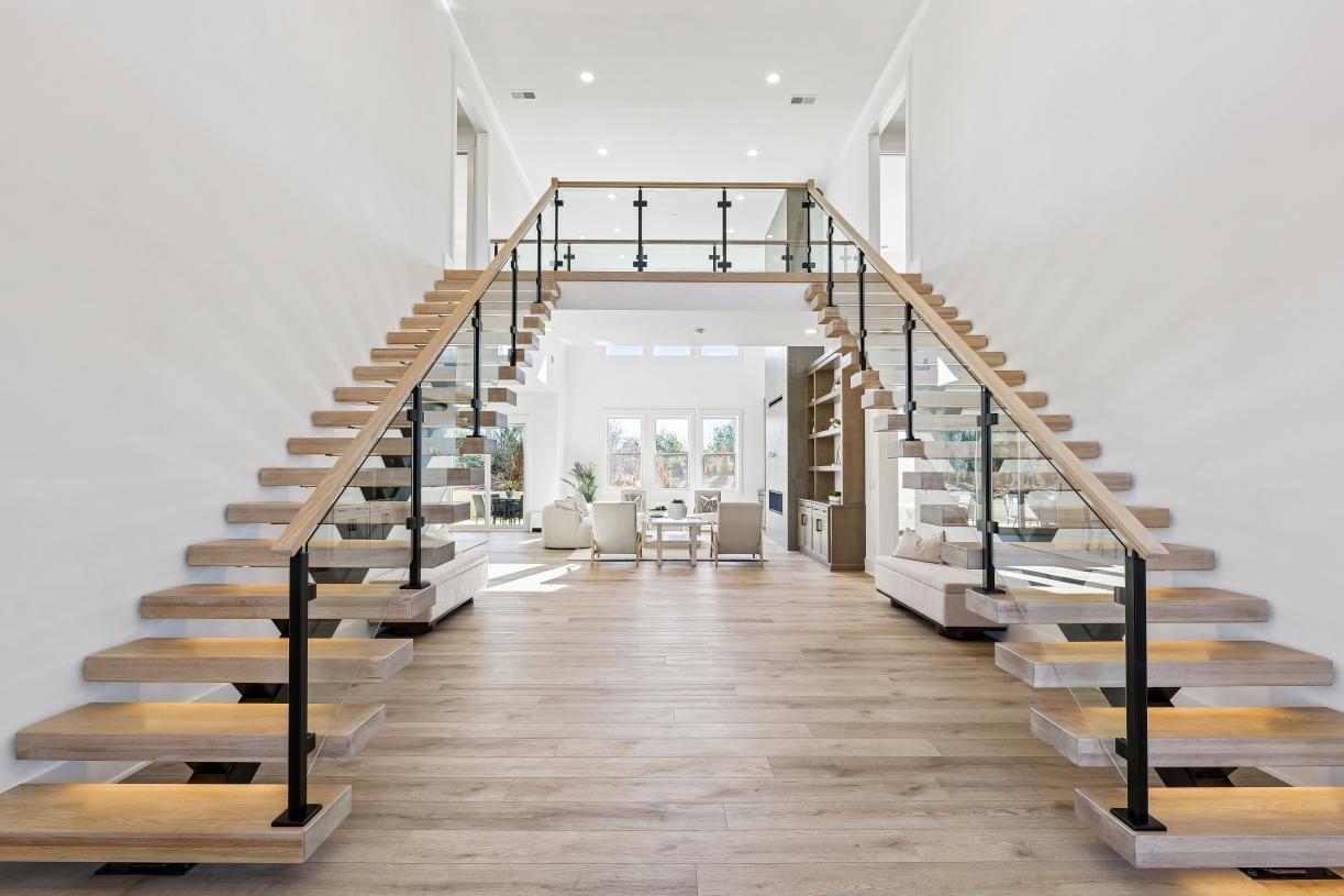 Elevation Image:Grand dual staircase entrance