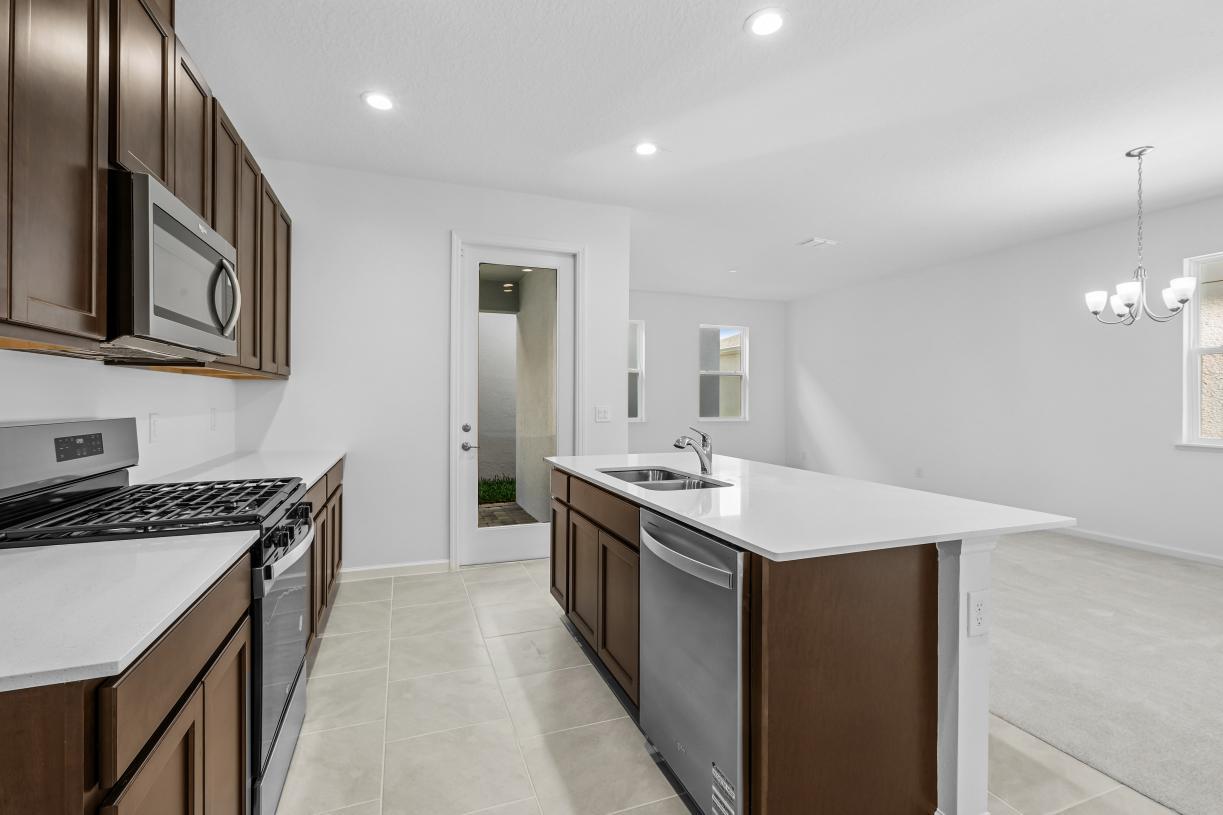 Elevation Image:The kitchen is a stunning centerpiece of the home