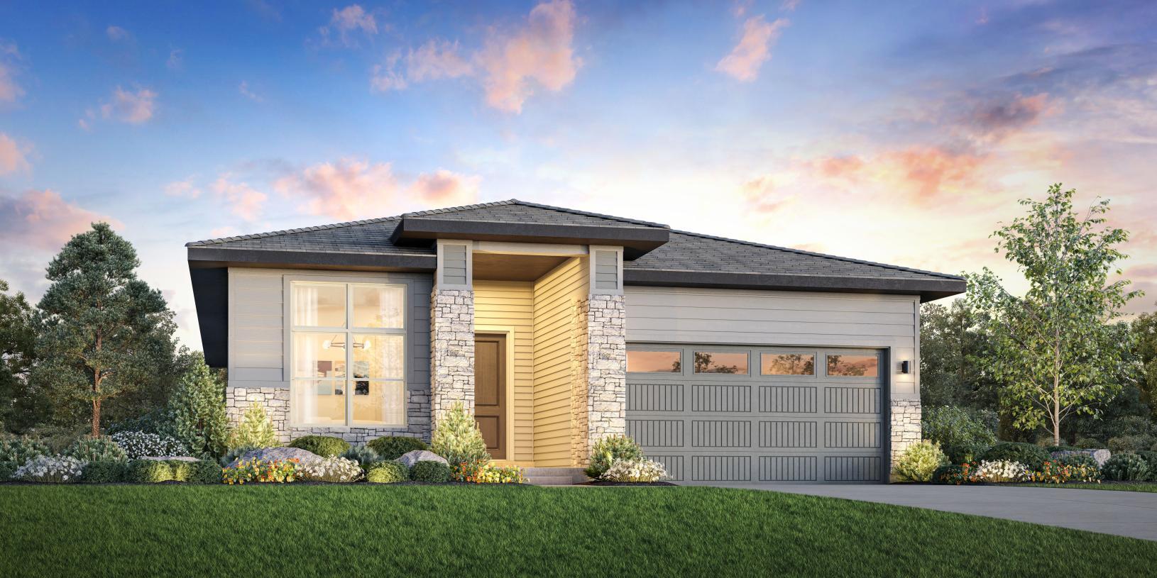 Elevation Image:Modern Ranch
