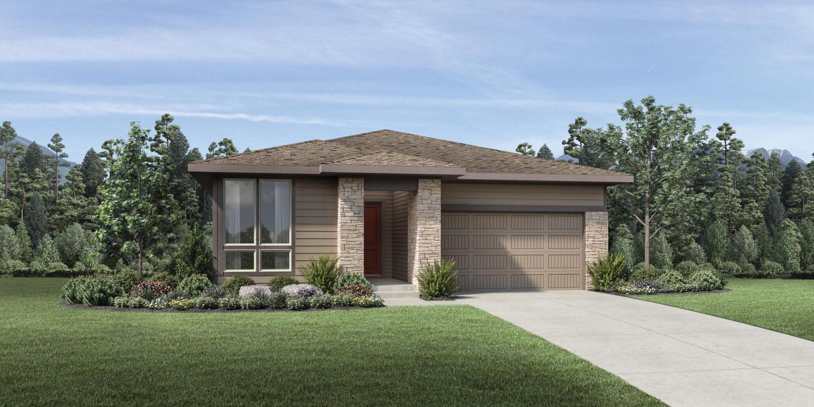 Elevation Image:Modern Ranch