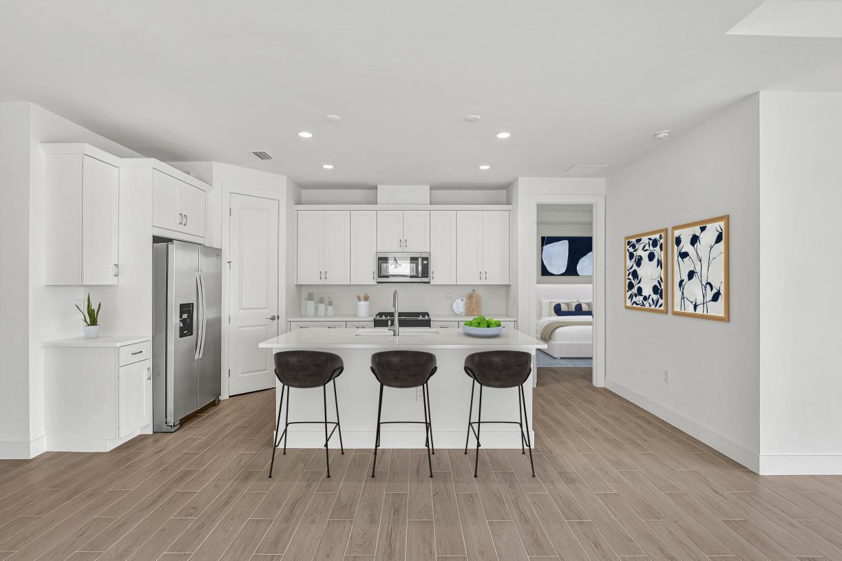 Elevation Image:Spacious gourmet kitchen with sprawling center island