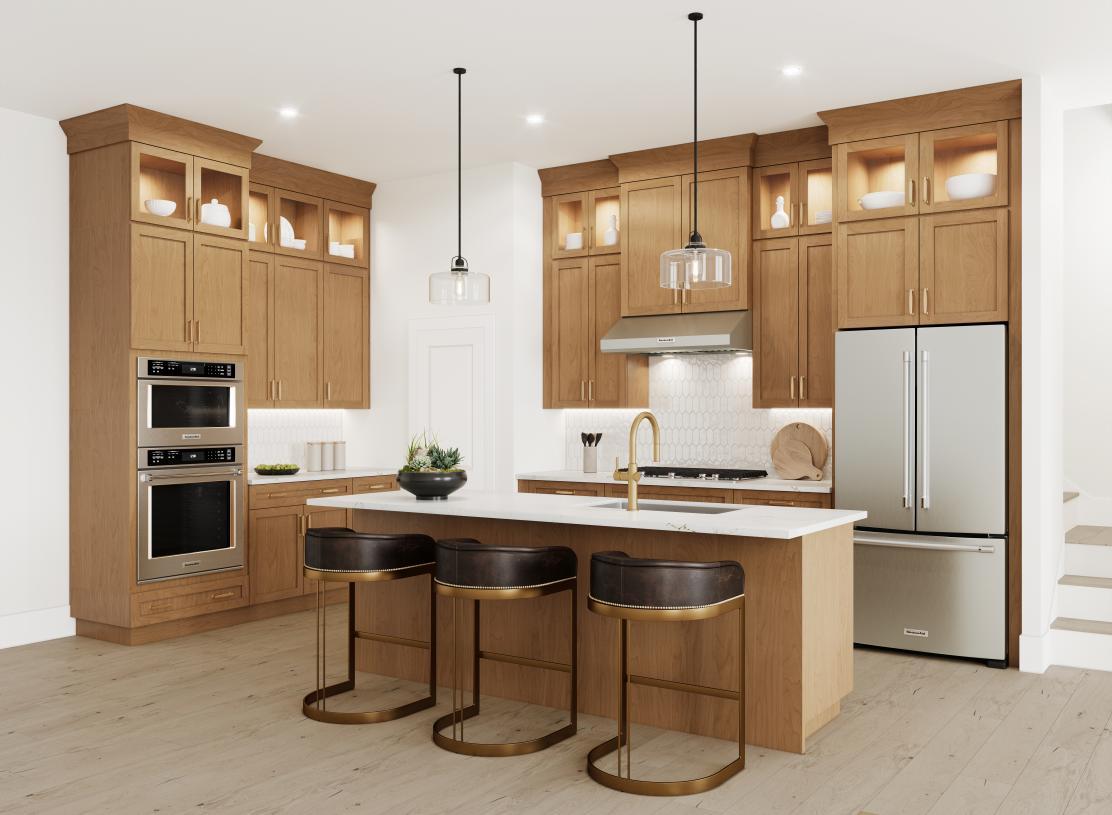 Elevation Image:Gorgeous open kitchen with large center island and designer appointments