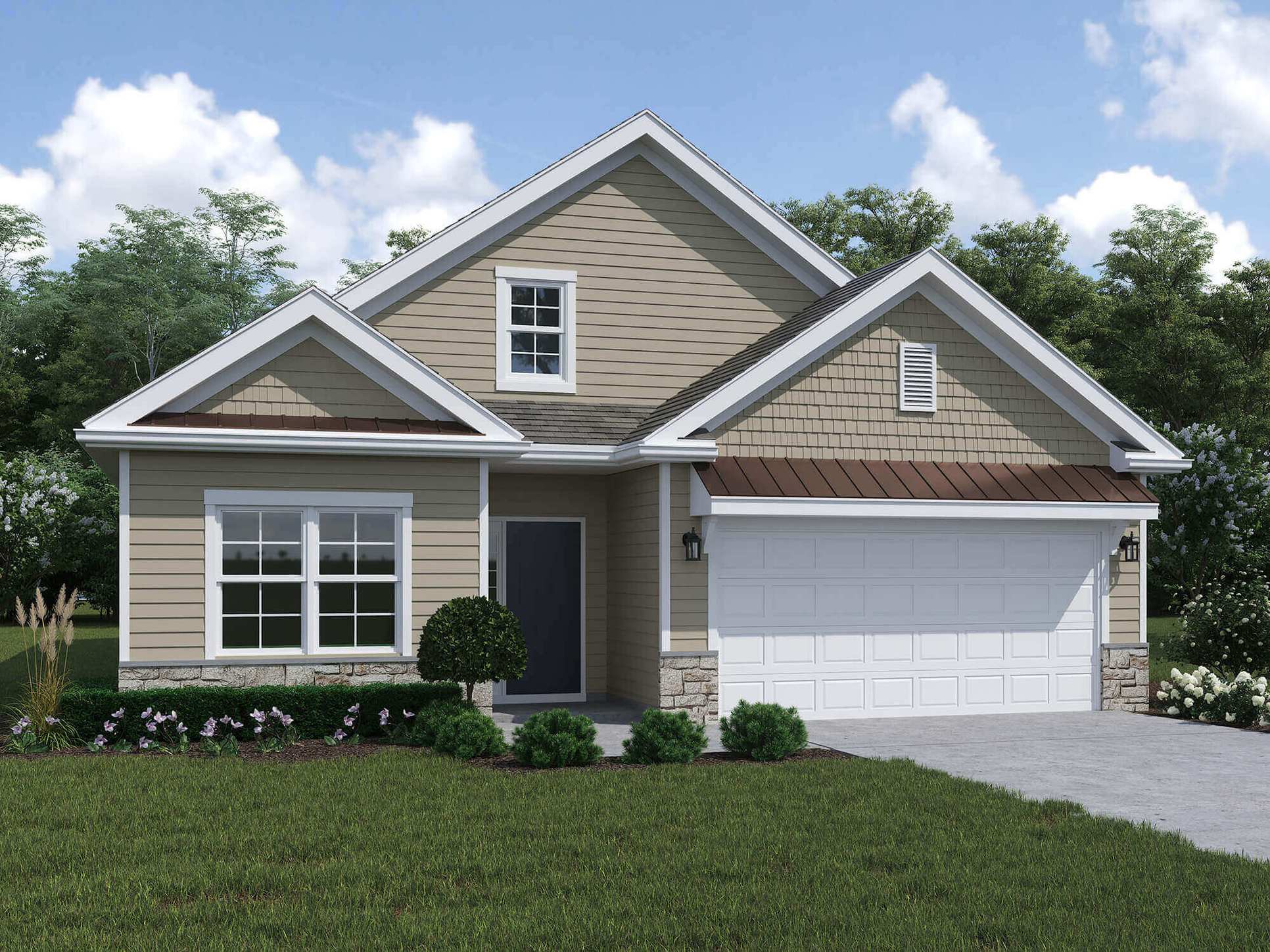 The Washington Model:The Washington Model 1-Story Slab Elevation