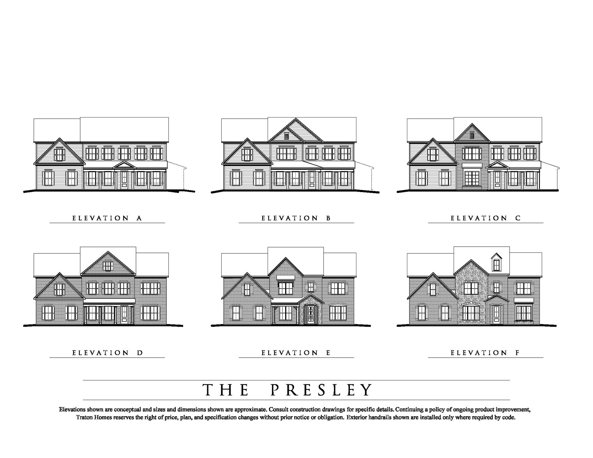 Presley:Presley - Elevations