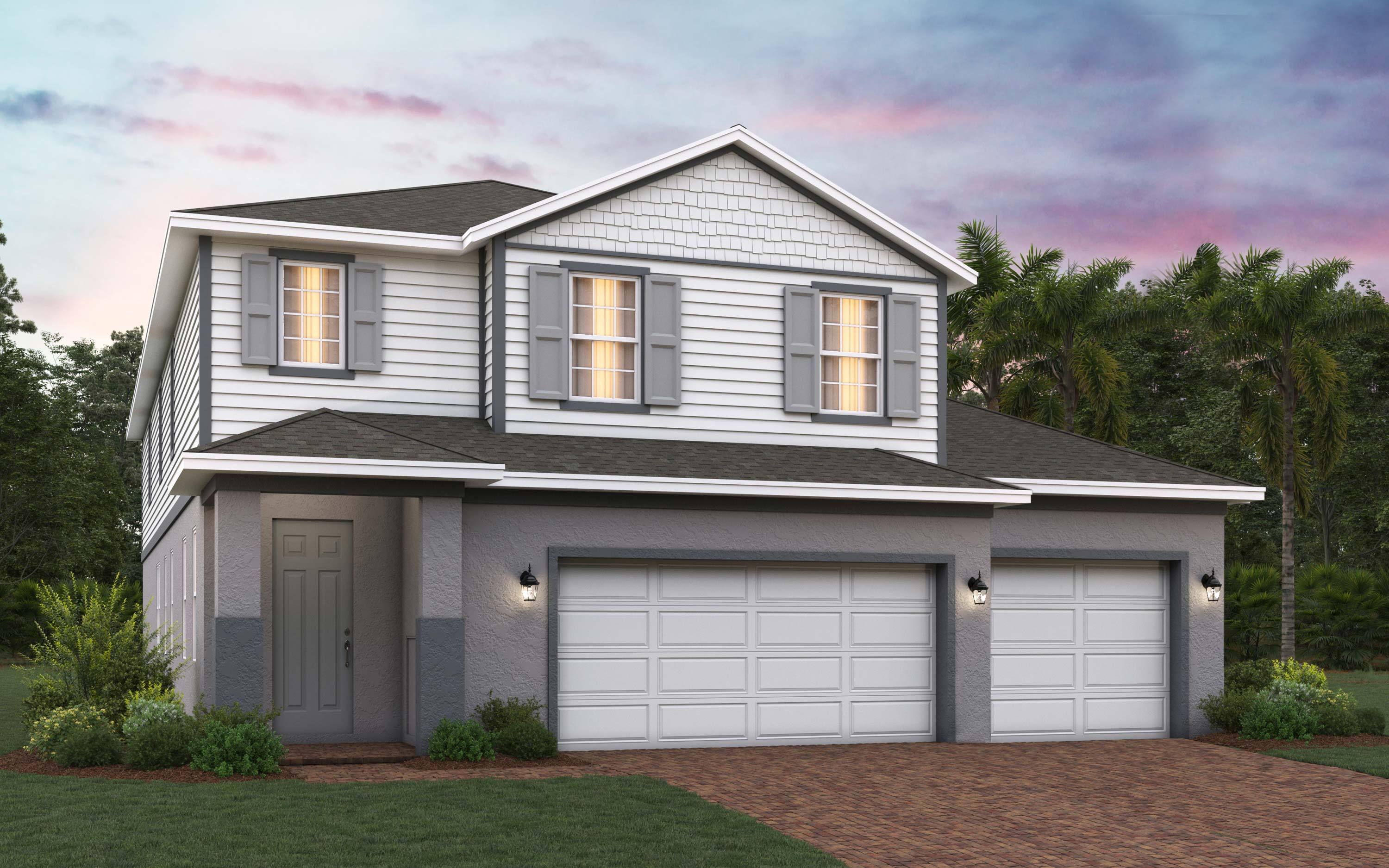 Wekiva Elevation 2 with 3-Car Garage:Wekiva Elevation 2 with 3-Car Garage