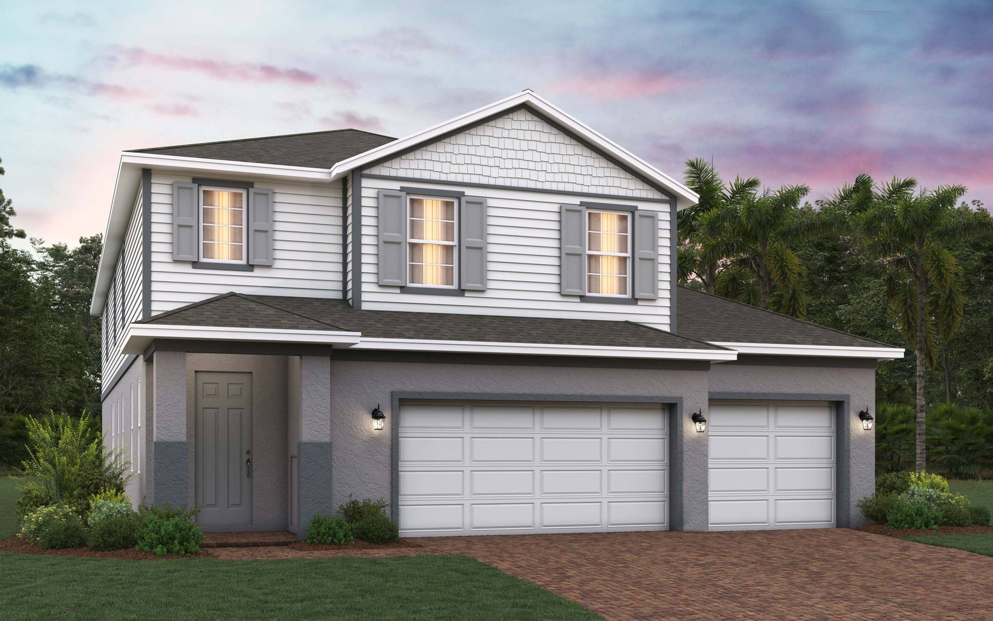 Wekiva Elevation 2 with 3-Car Garage:Wekiva Elevation 2 with 3-Car Garage