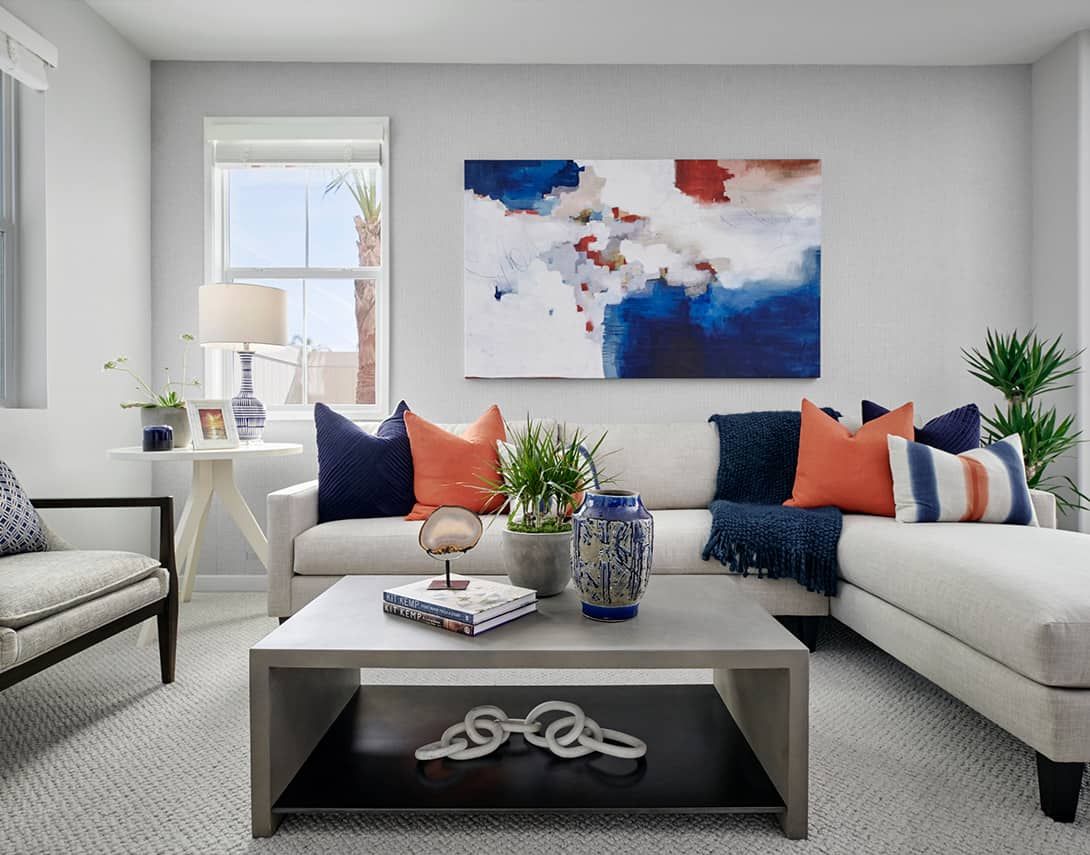 Cerro at Rancho Soleo Plan 1 Model Home Great Room