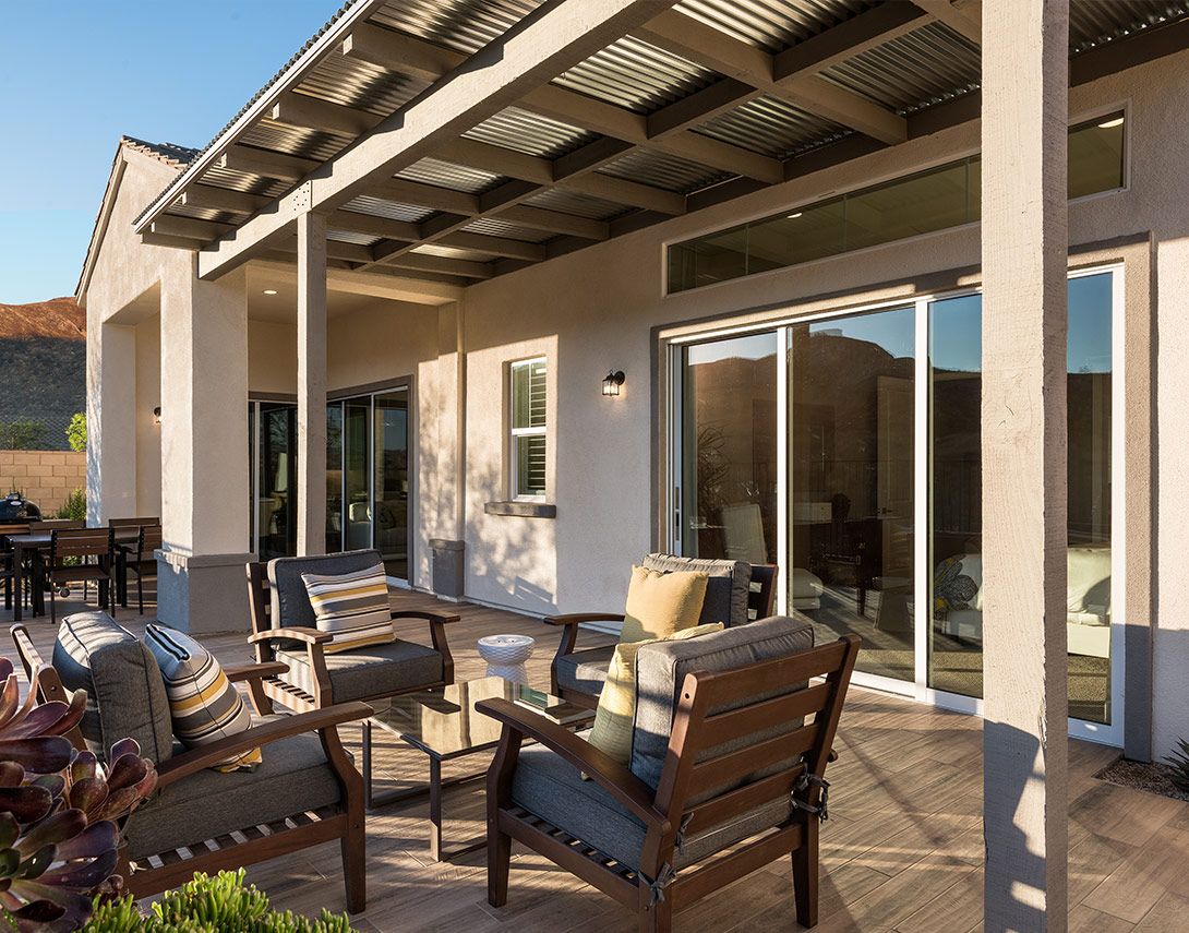 Verano At Aliento Plan 1 Model Home Outdoor Patio