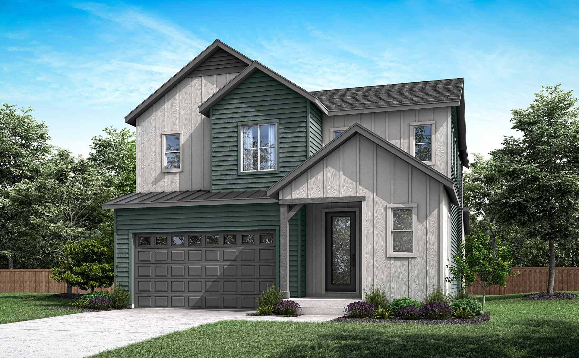 Plan 3501 A - Colorado Farmhouse:A- Colorado Farmhouse Style Exterior