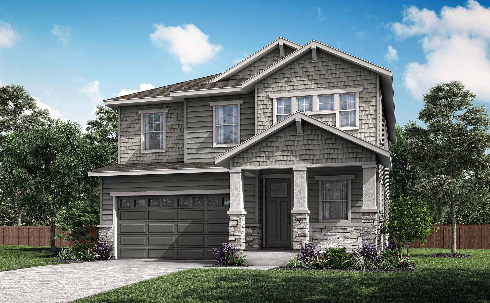 Plan 3503 | Elevation B:Colorado Cottage Style Exterior