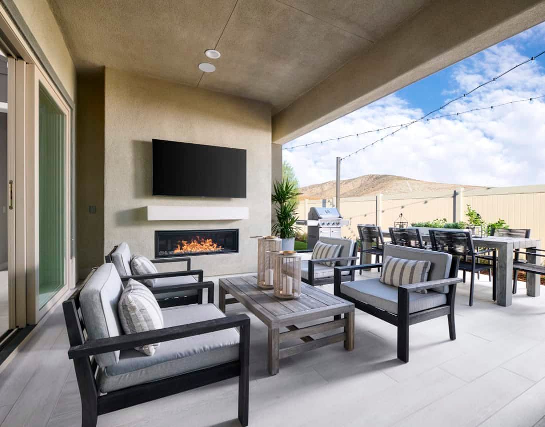 Altis at Skyline Plan 3BR Model Home:Backyard