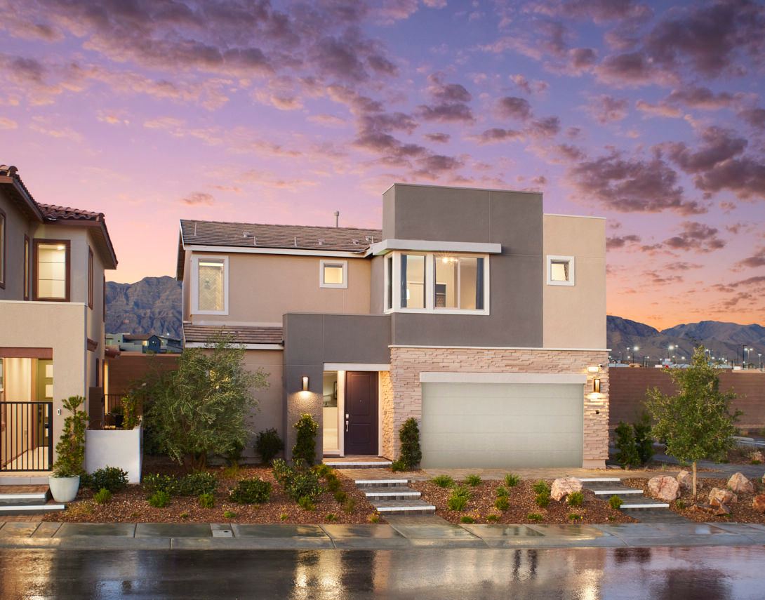 Front Exterior:Plan 1 Model at Azure Park