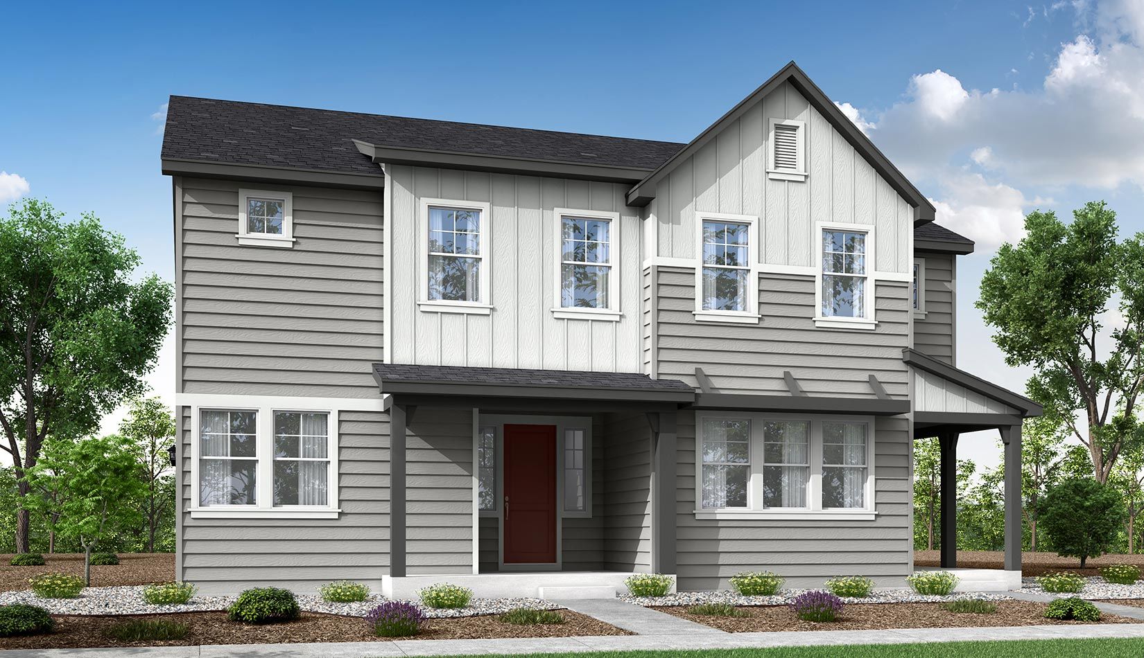 Sugar Mill Village Plan 1 Modern Farmhouse Exterio:Plan 1 - Modern Farmhouse Exterior (A)