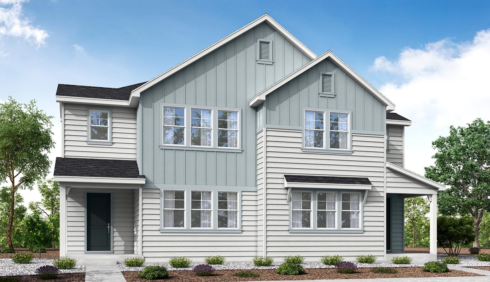 Sugar Mill Village Plan 3 Modern Exterior (A)):Plan 3 - Modern Farmhouse Exterior (A)