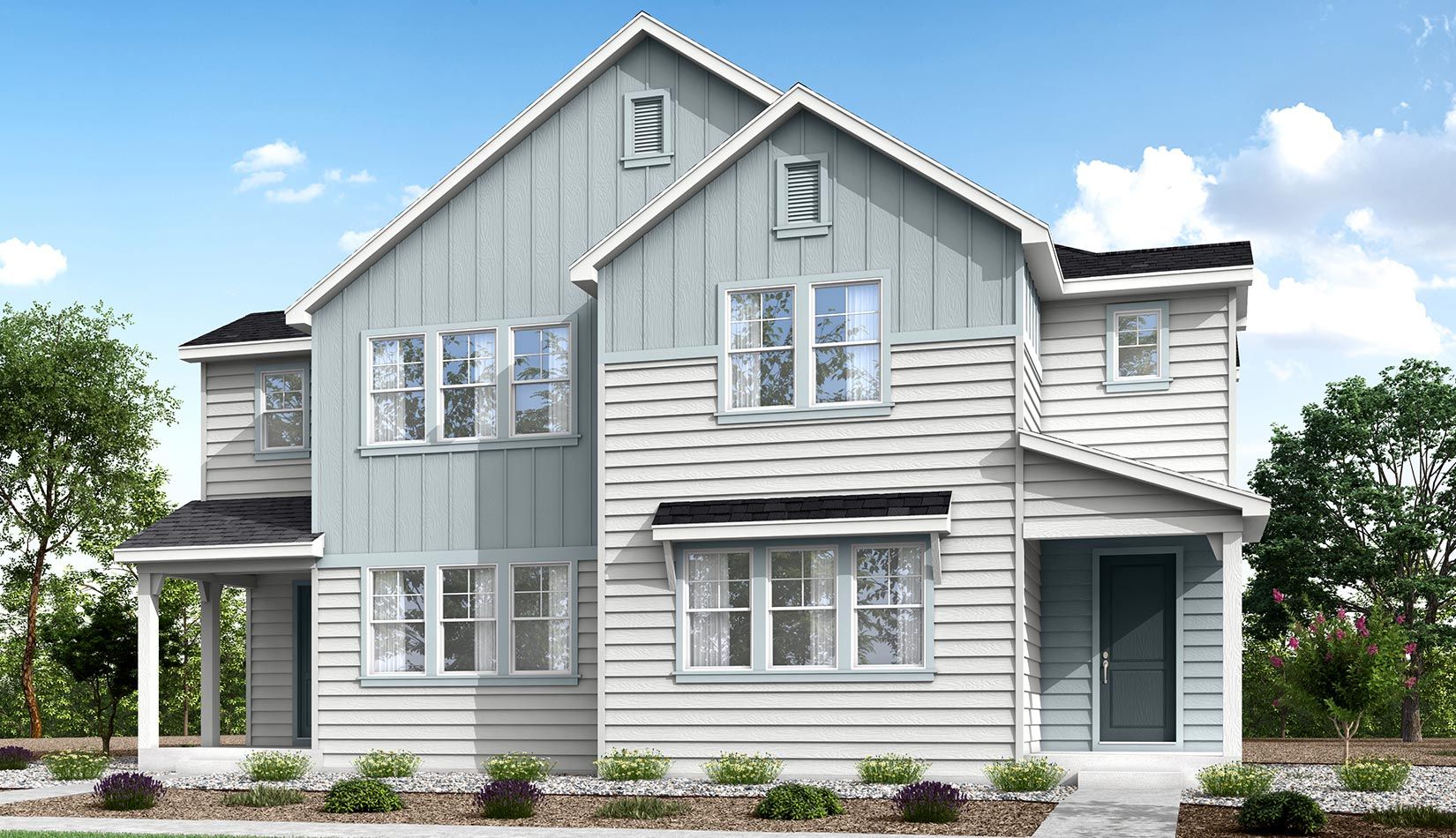 Sugar Mill Village Plan 4 Modern Farmhouse Exterio:Plan 4 - Modern Farmhouse Exterior (A)