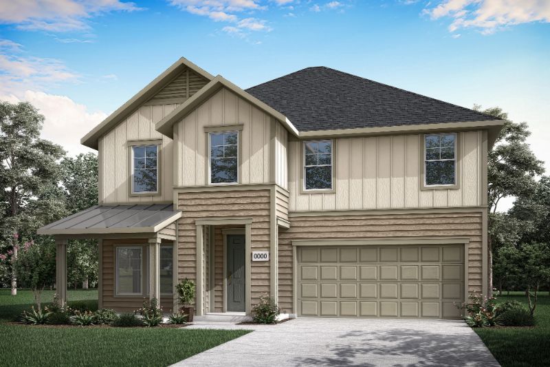 Elevation Rendering:Exterior Style J