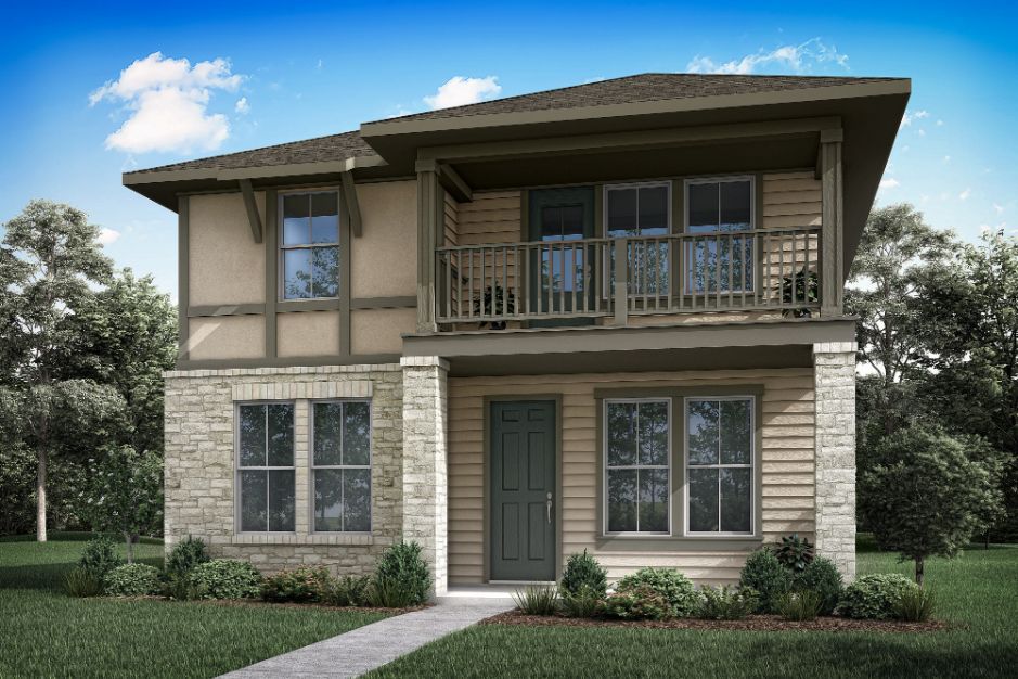 Landau Elevation Rendering:Exterior Style A