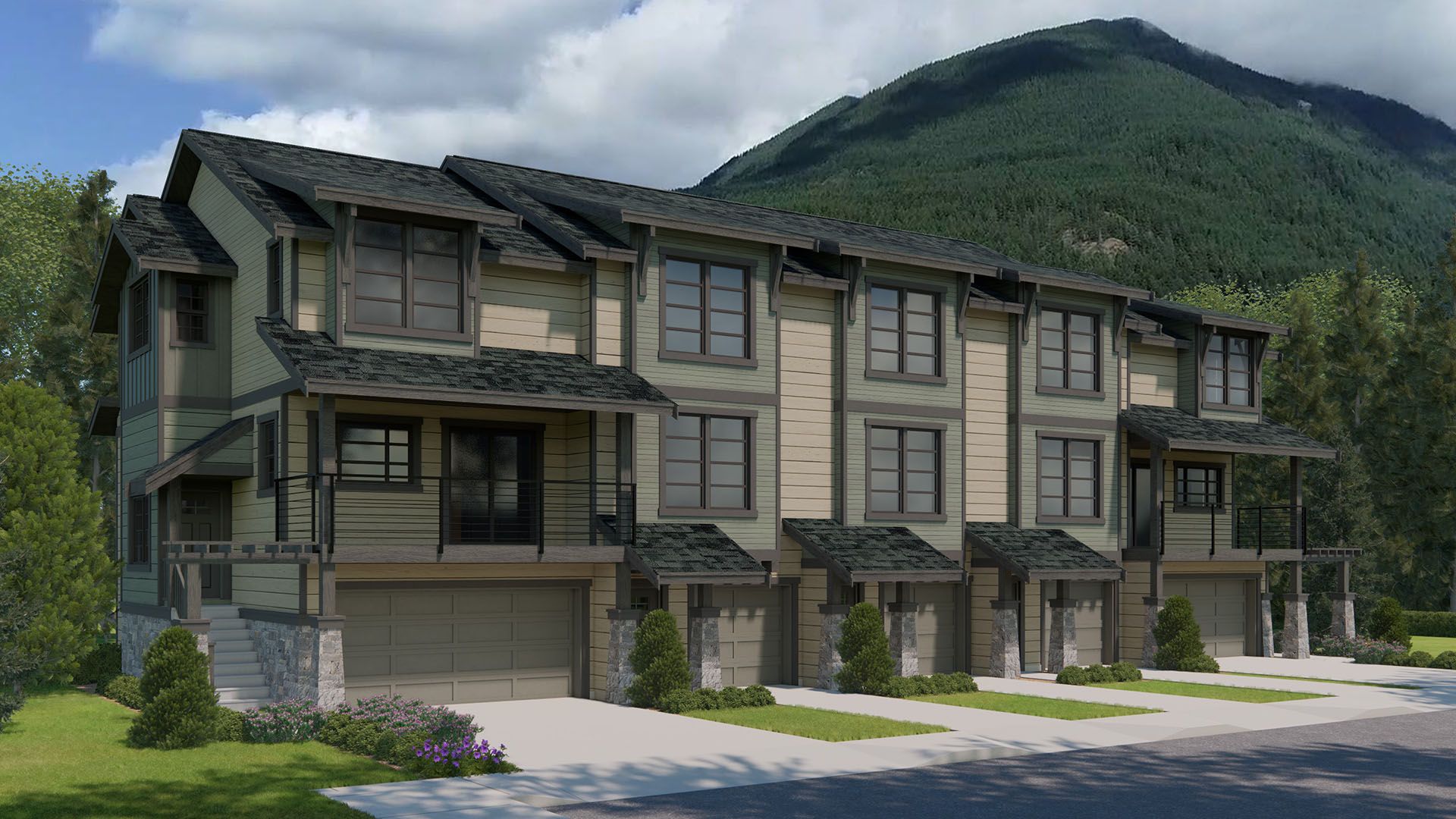Timberstone Building 20:5-Plex Exterior Style B | Color Scheme A