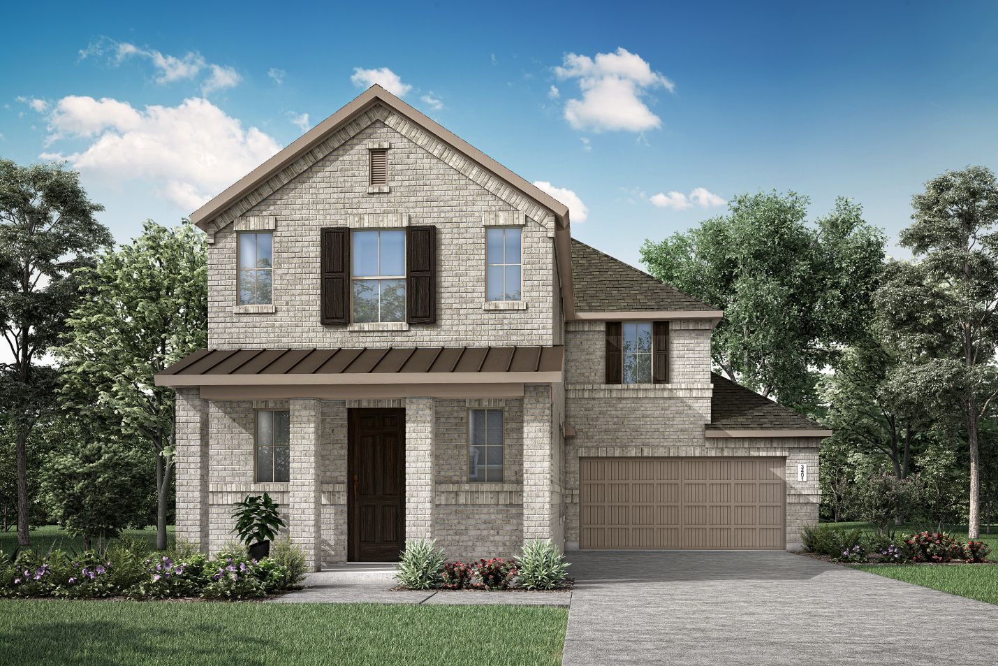 Elevation Rendering:Exterior Style D