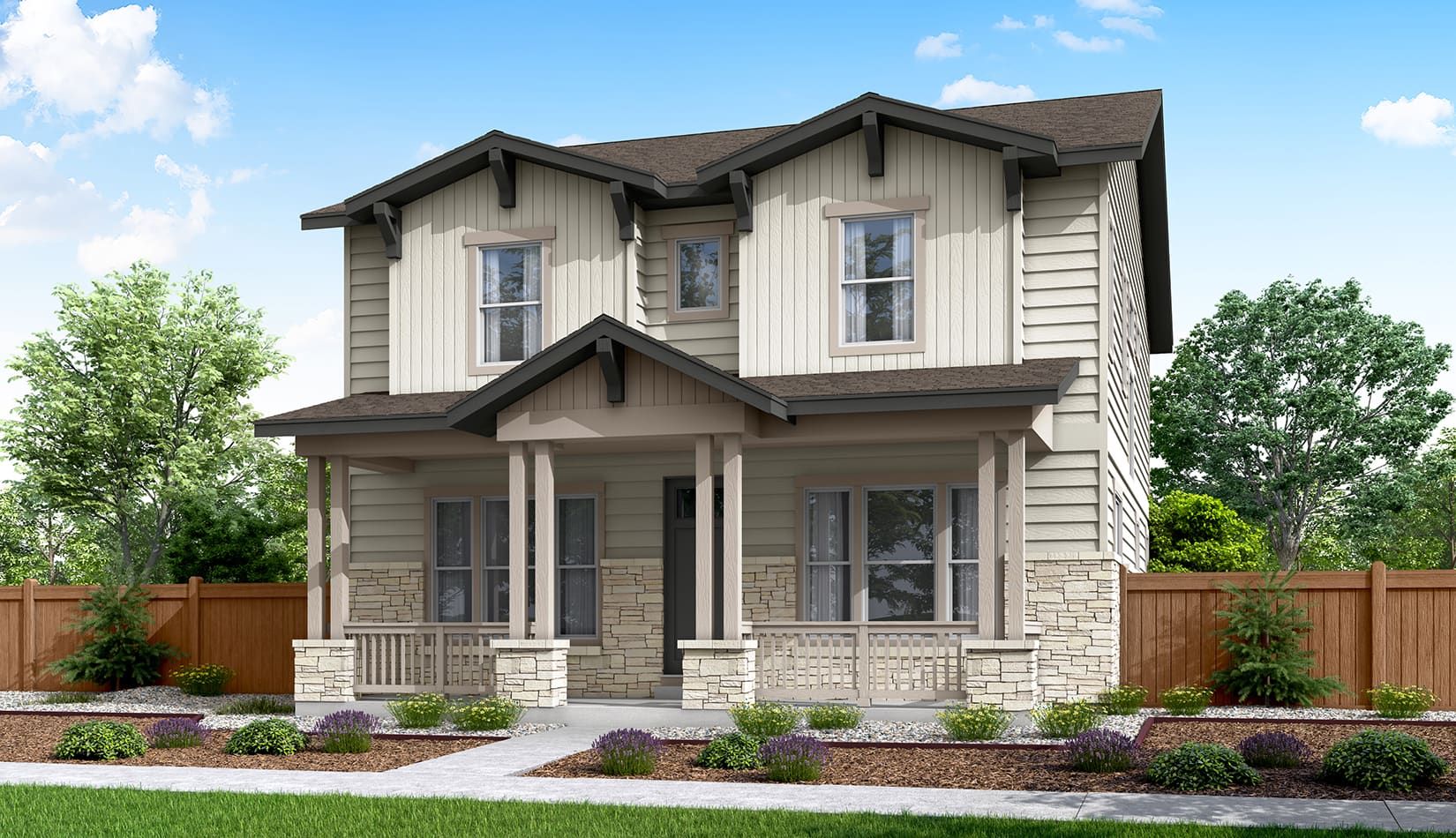 Crescendo Plan 3205 A:Modern Craftsman Style Exterior