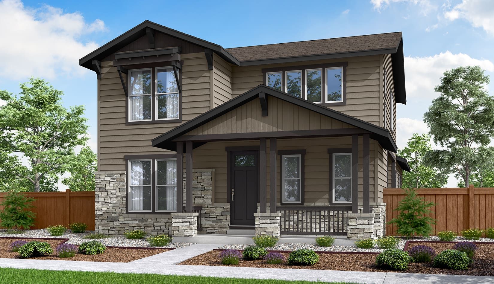 Crescendo Plan 3204 A:Modern Craftsman Style Exterior